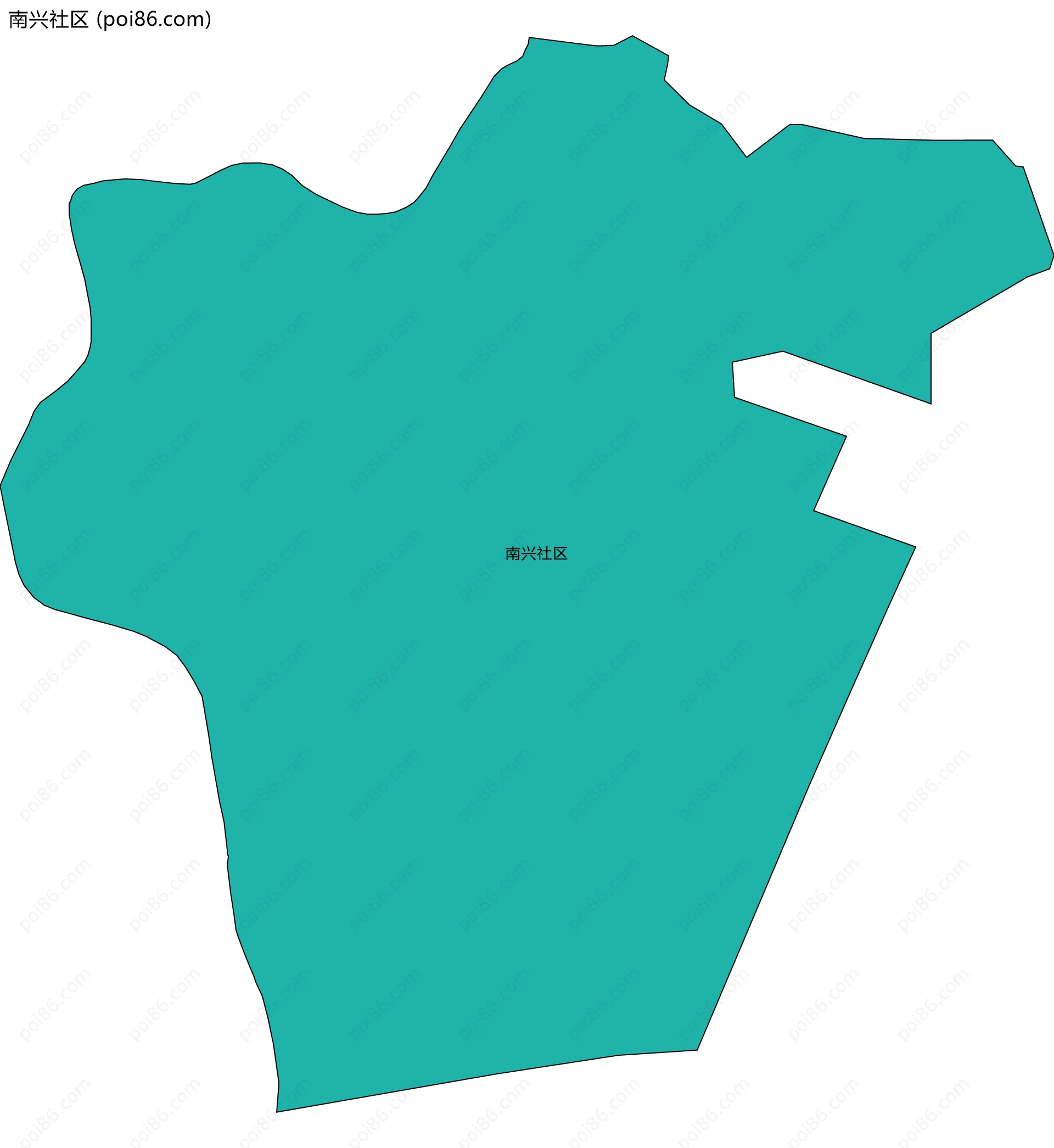 南兴社区边界地图
