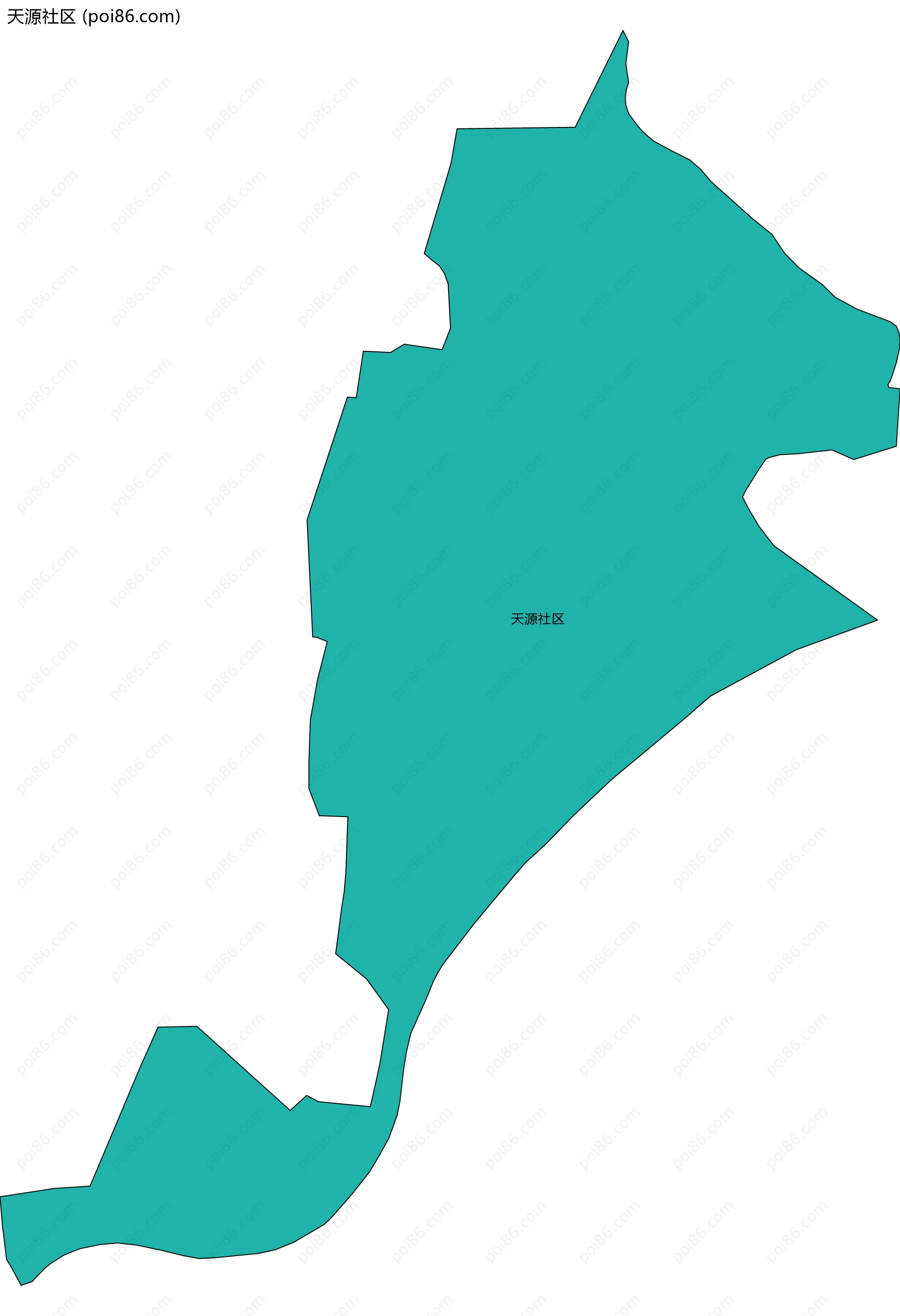 天源社区边界地图