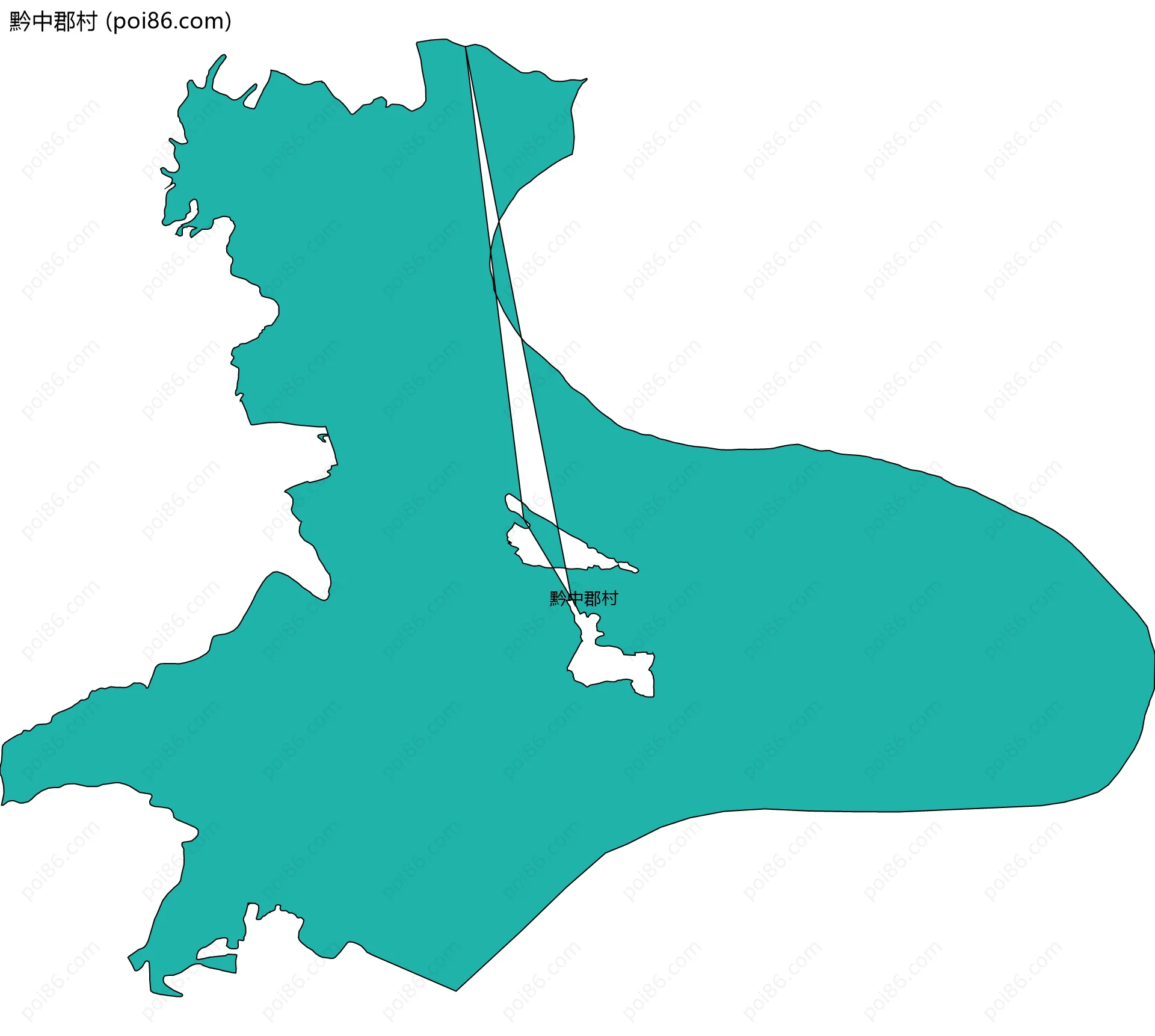 黔中郡村边界地图