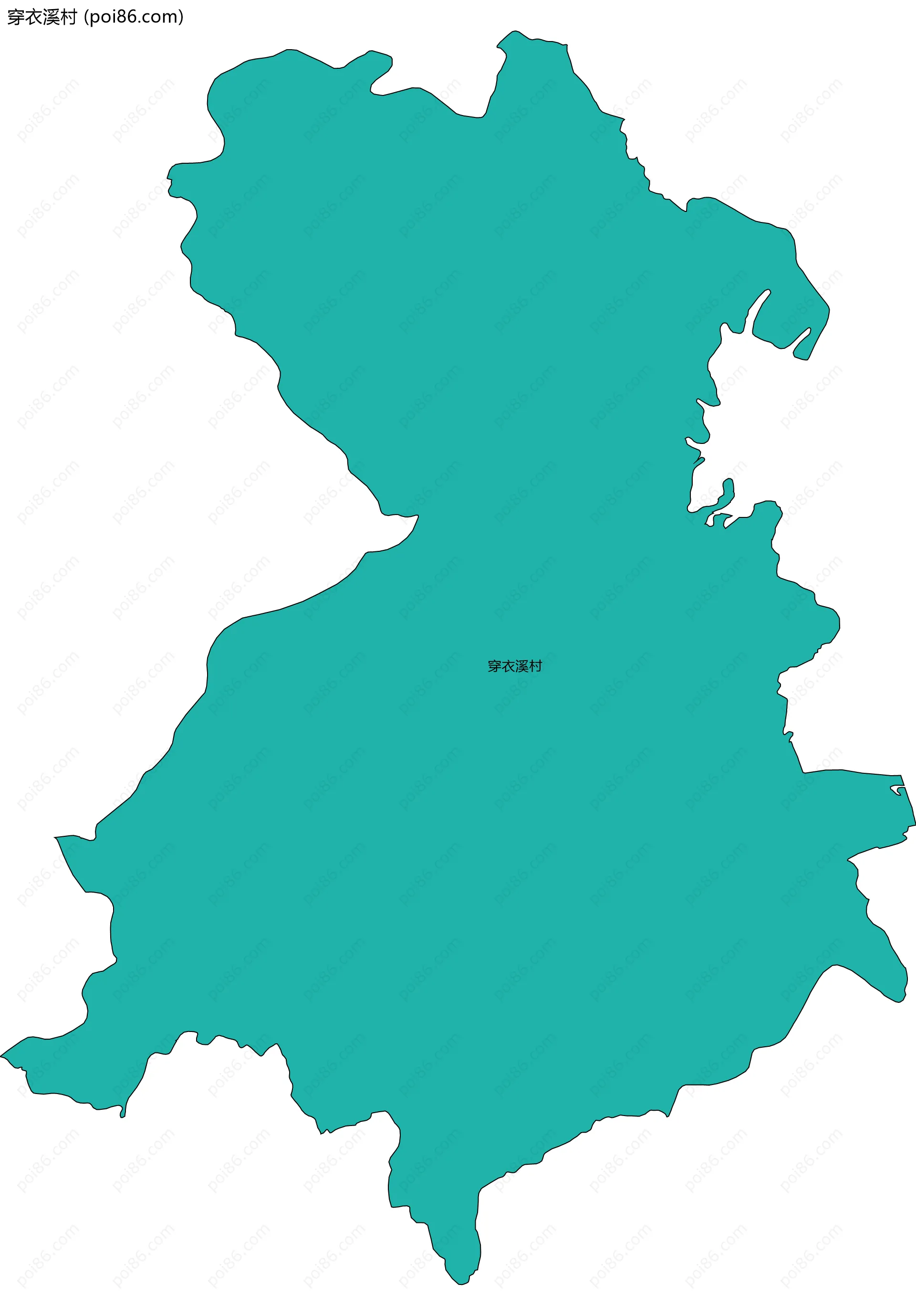 穿衣溪村边界地图