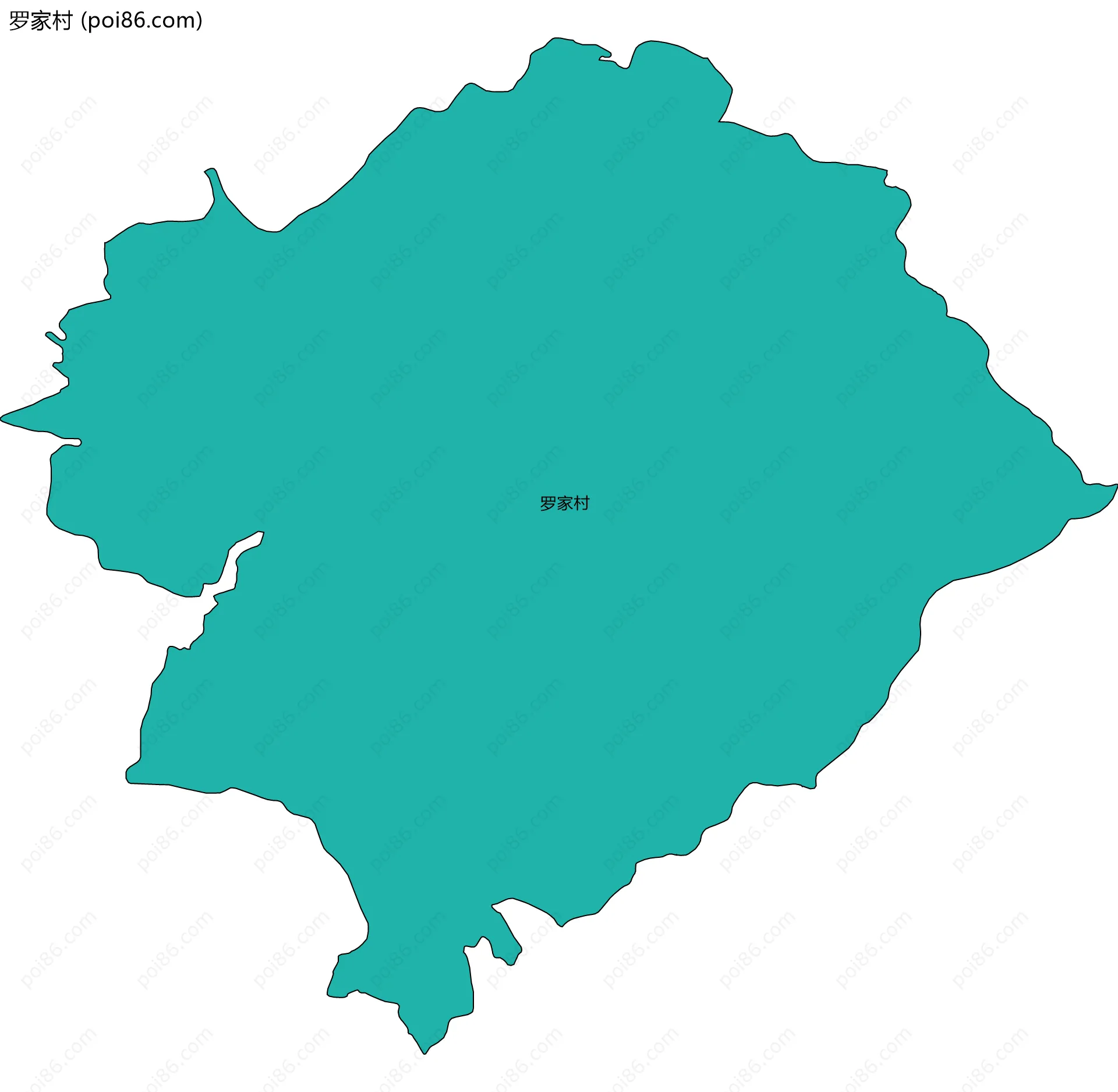 罗家村边界地图