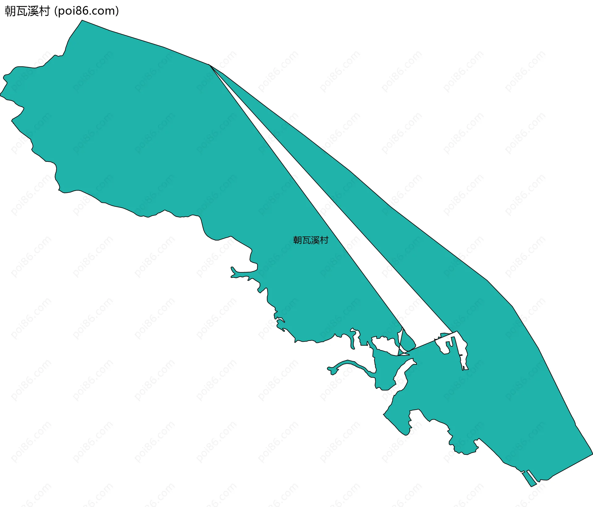朝瓦溪村边界地图