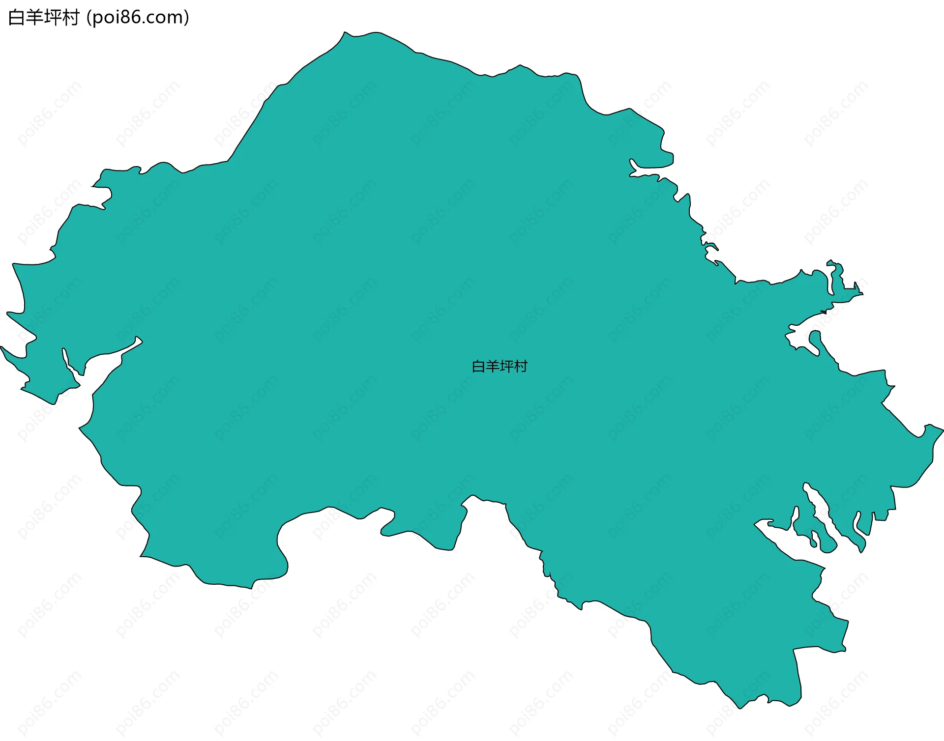 白羊坪村边界地图