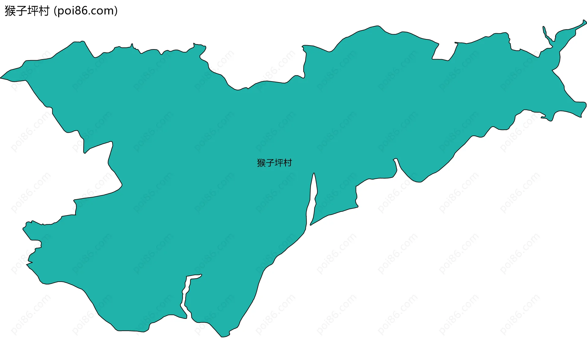 猴子坪村边界地图