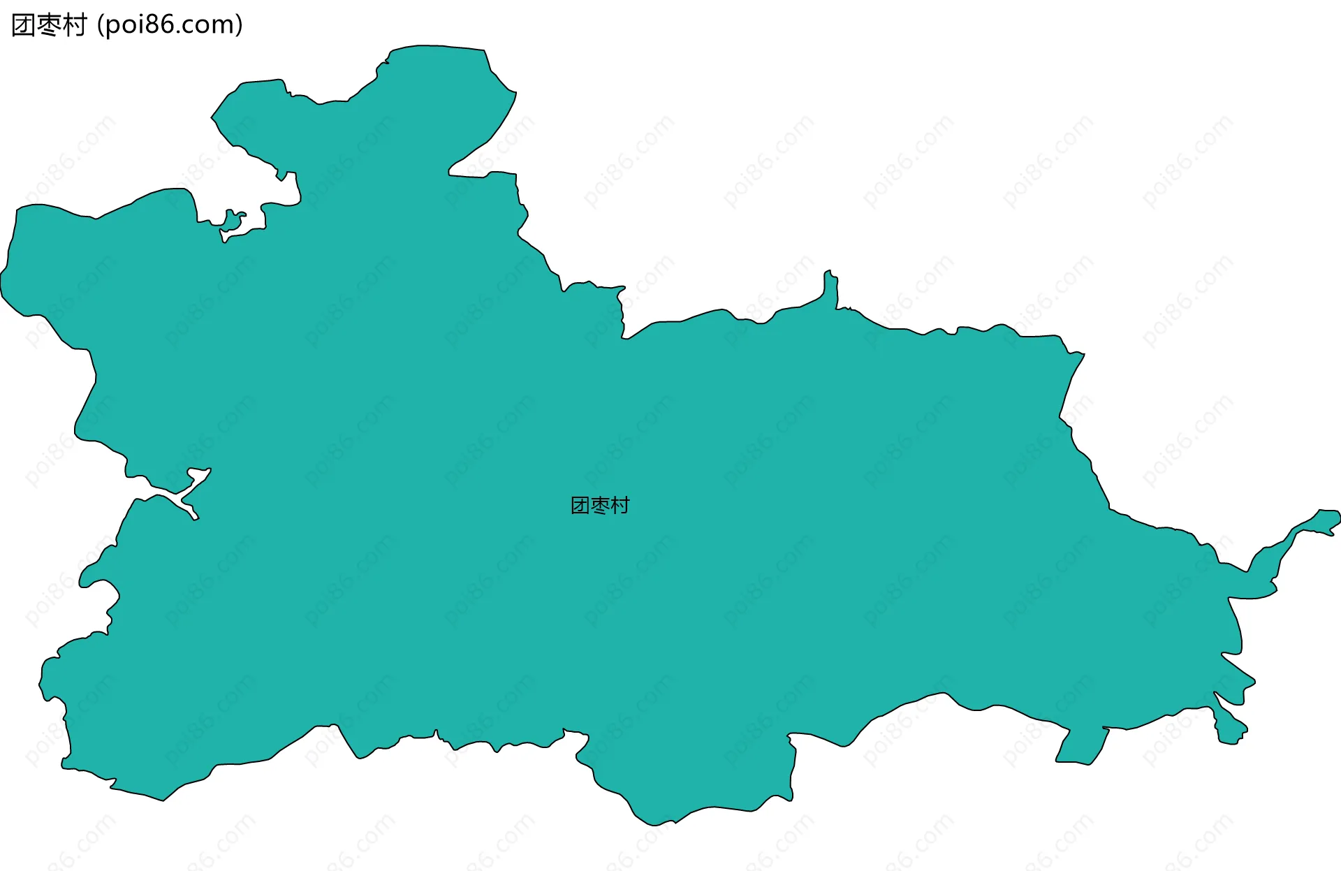 团枣村边界地图