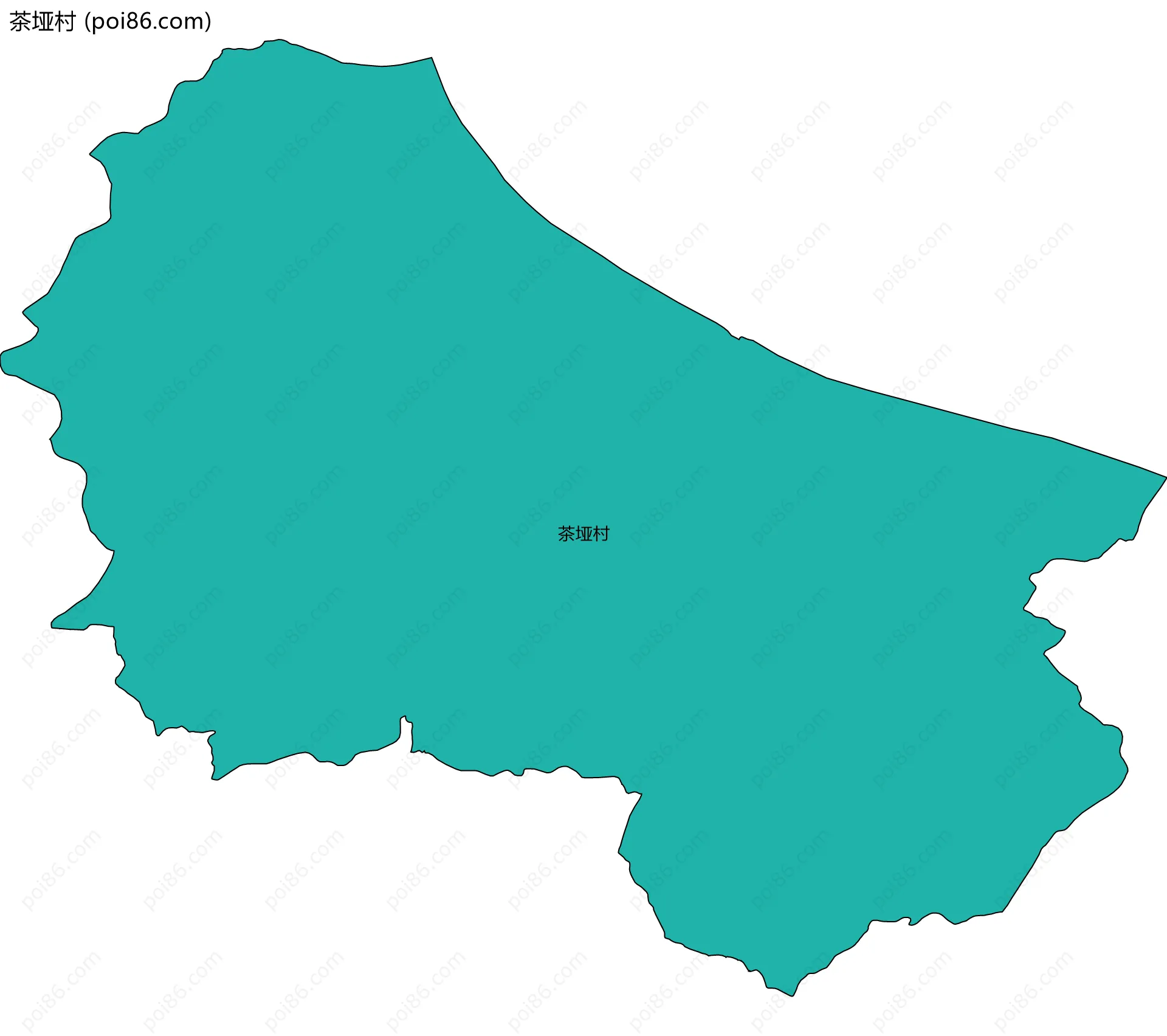 茶垭村边界地图