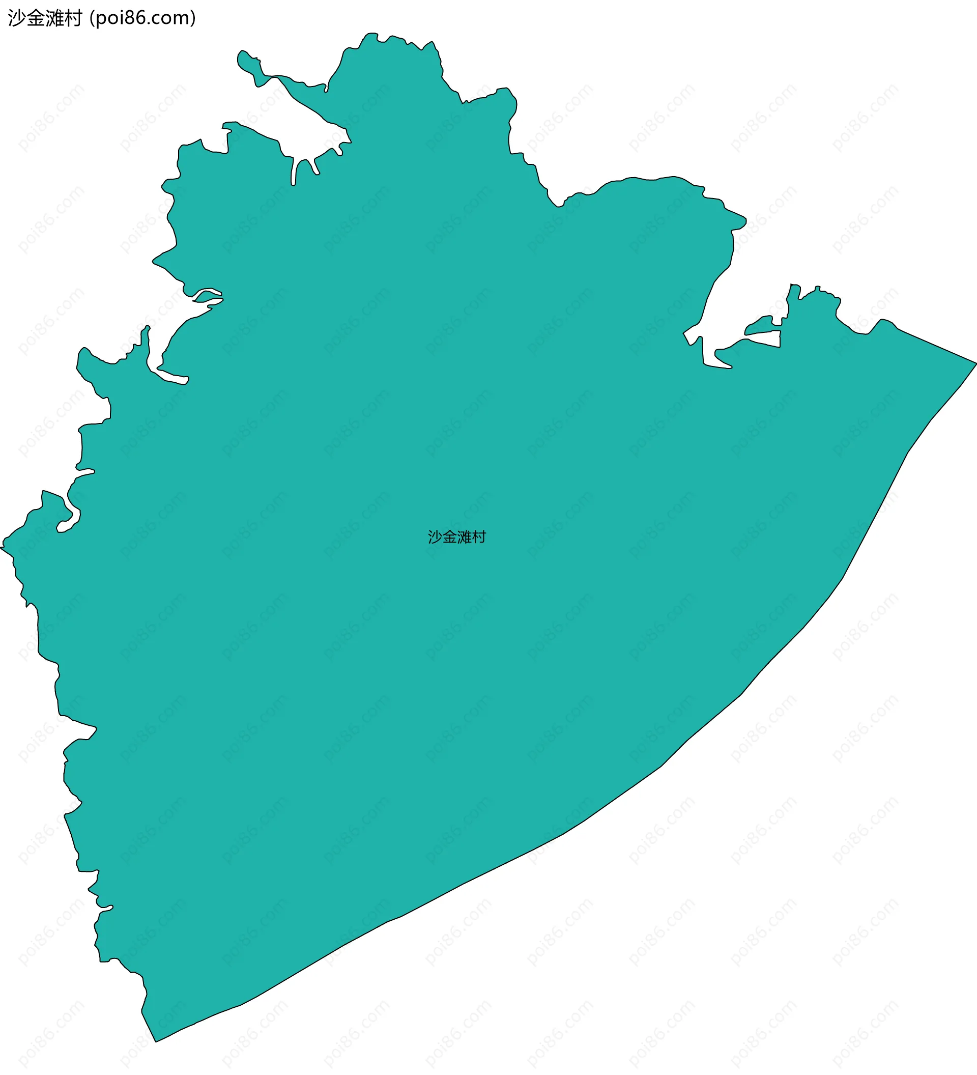 沙金滩村边界地图