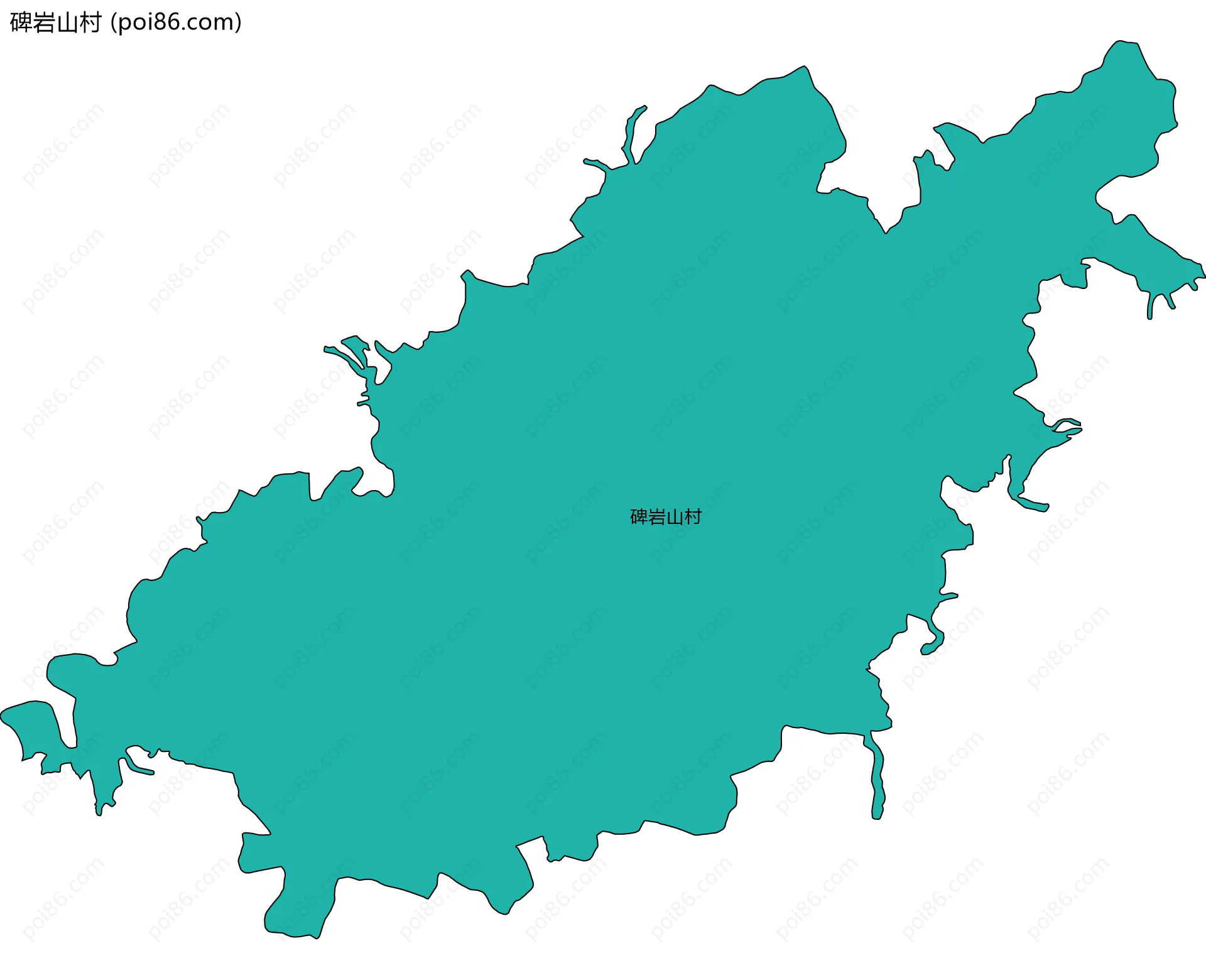 碑岩山村边界地图