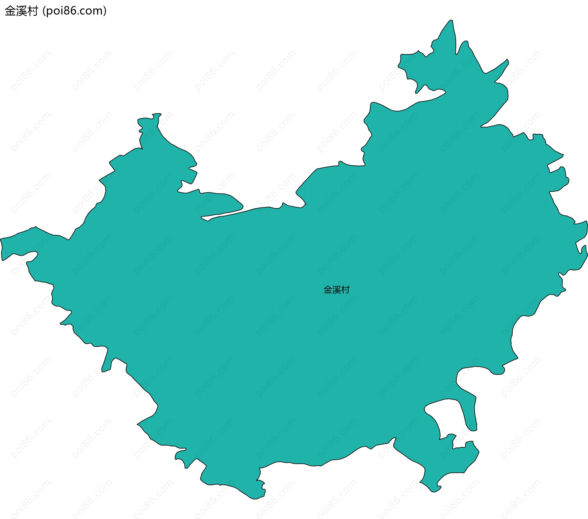 金溪村边界地图