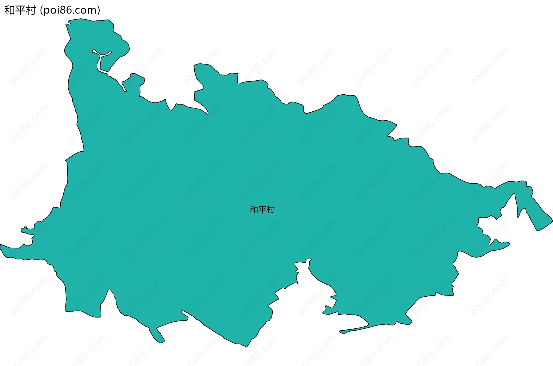 和平村边界地图
