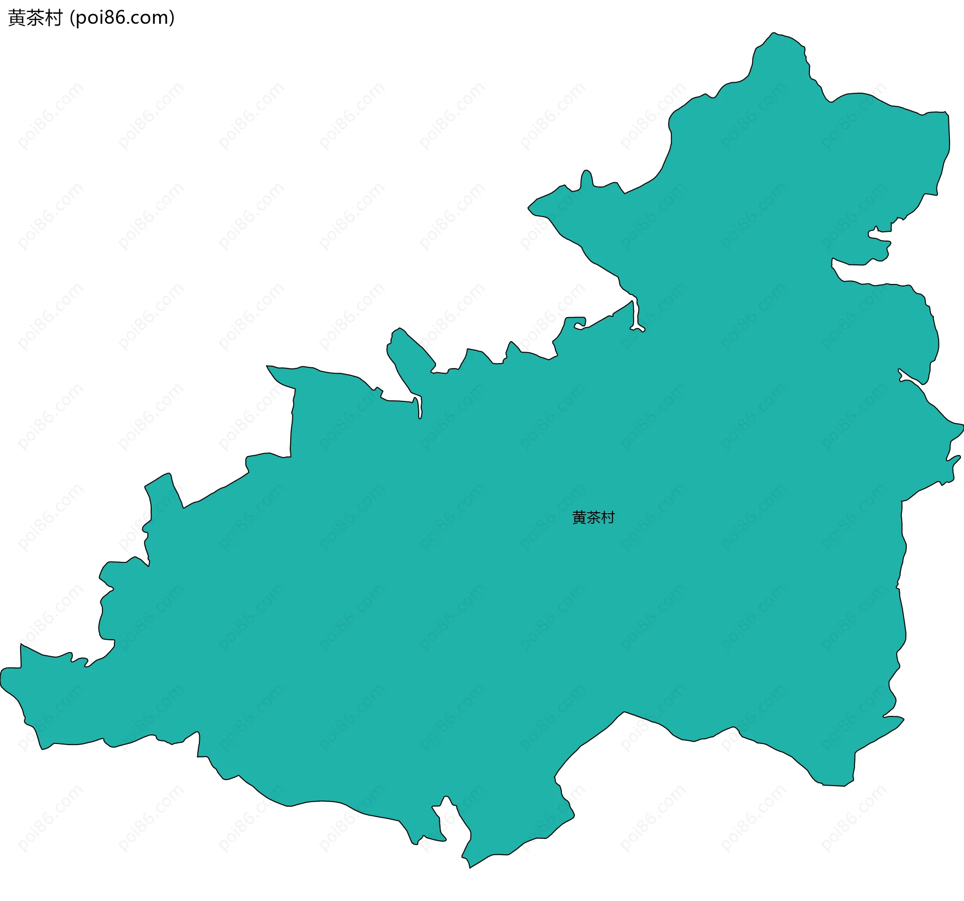 黄茶村边界地图