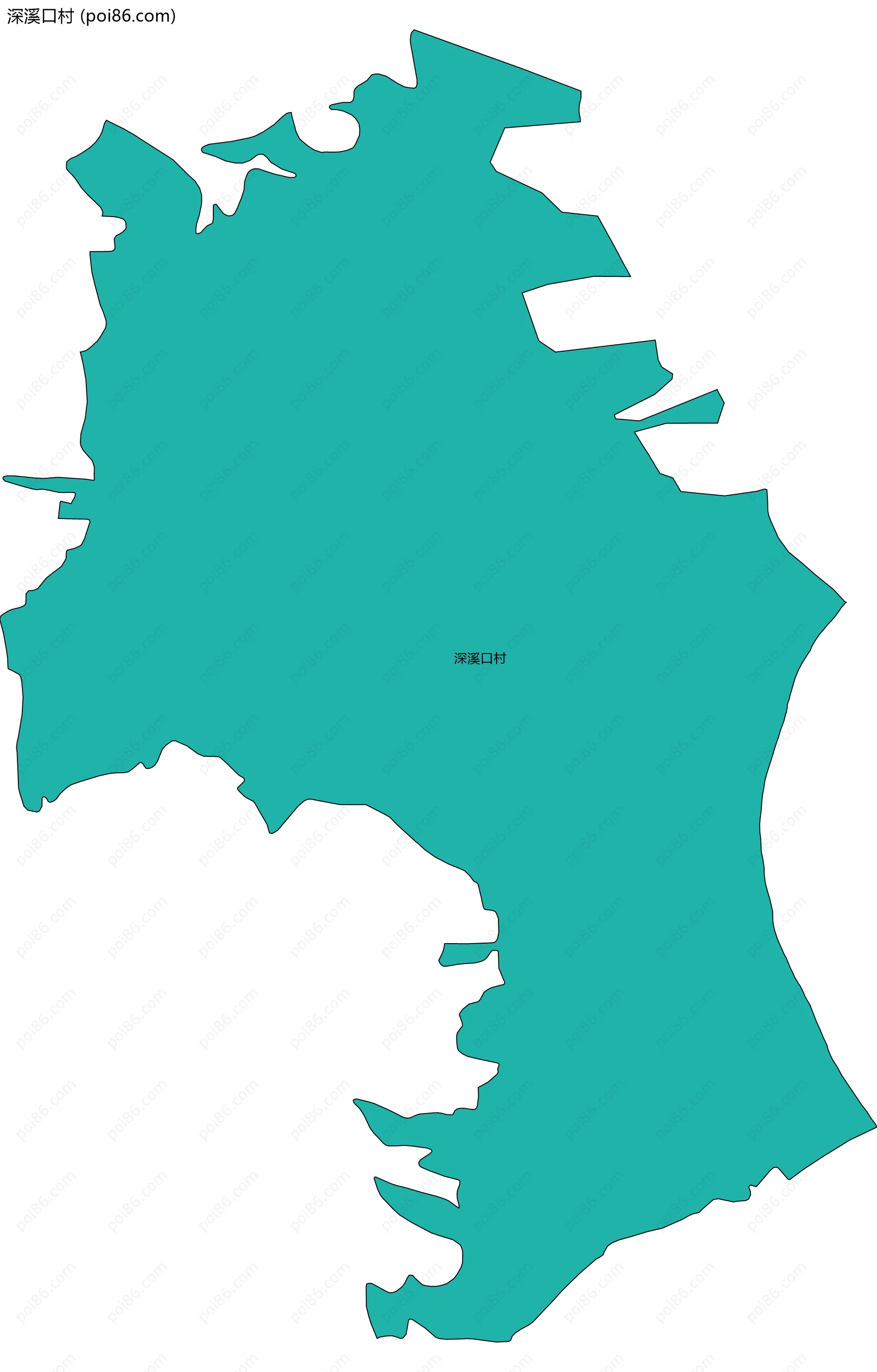 深溪口村边界地图