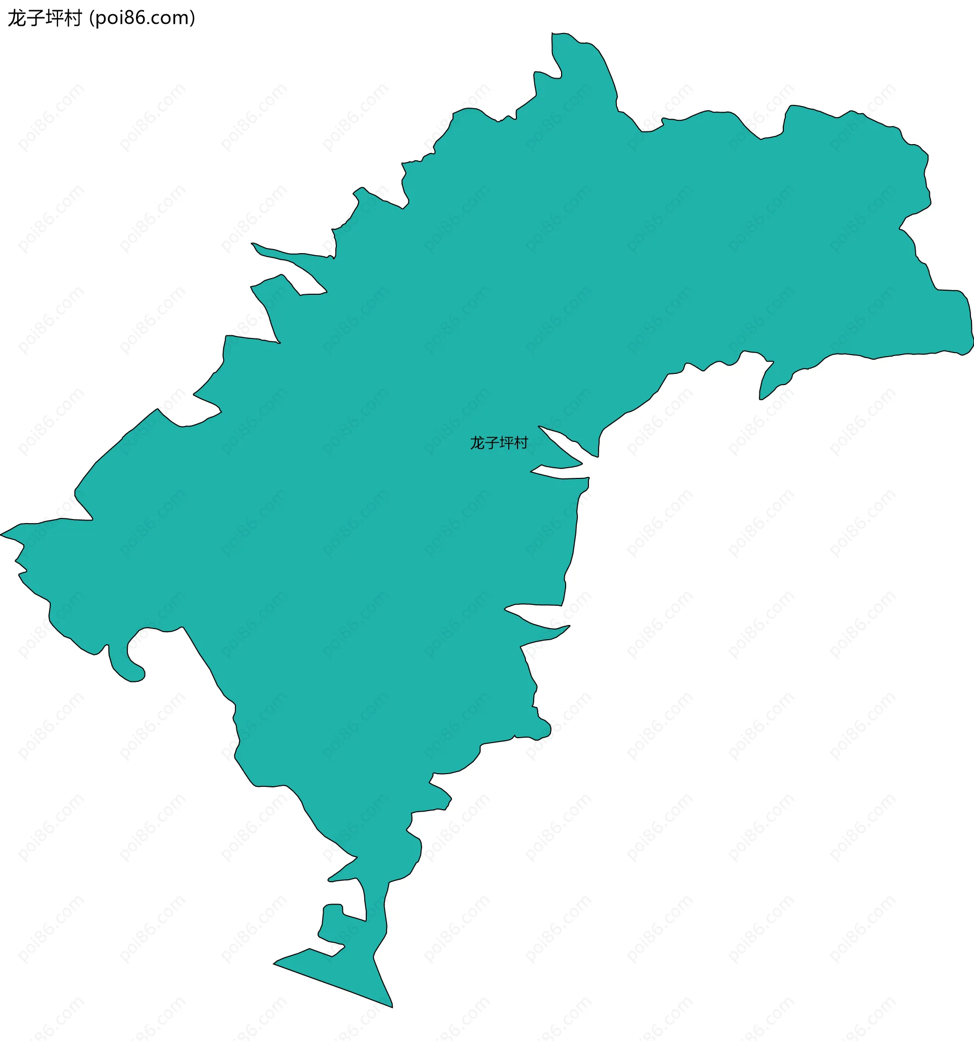 龙子坪村边界地图