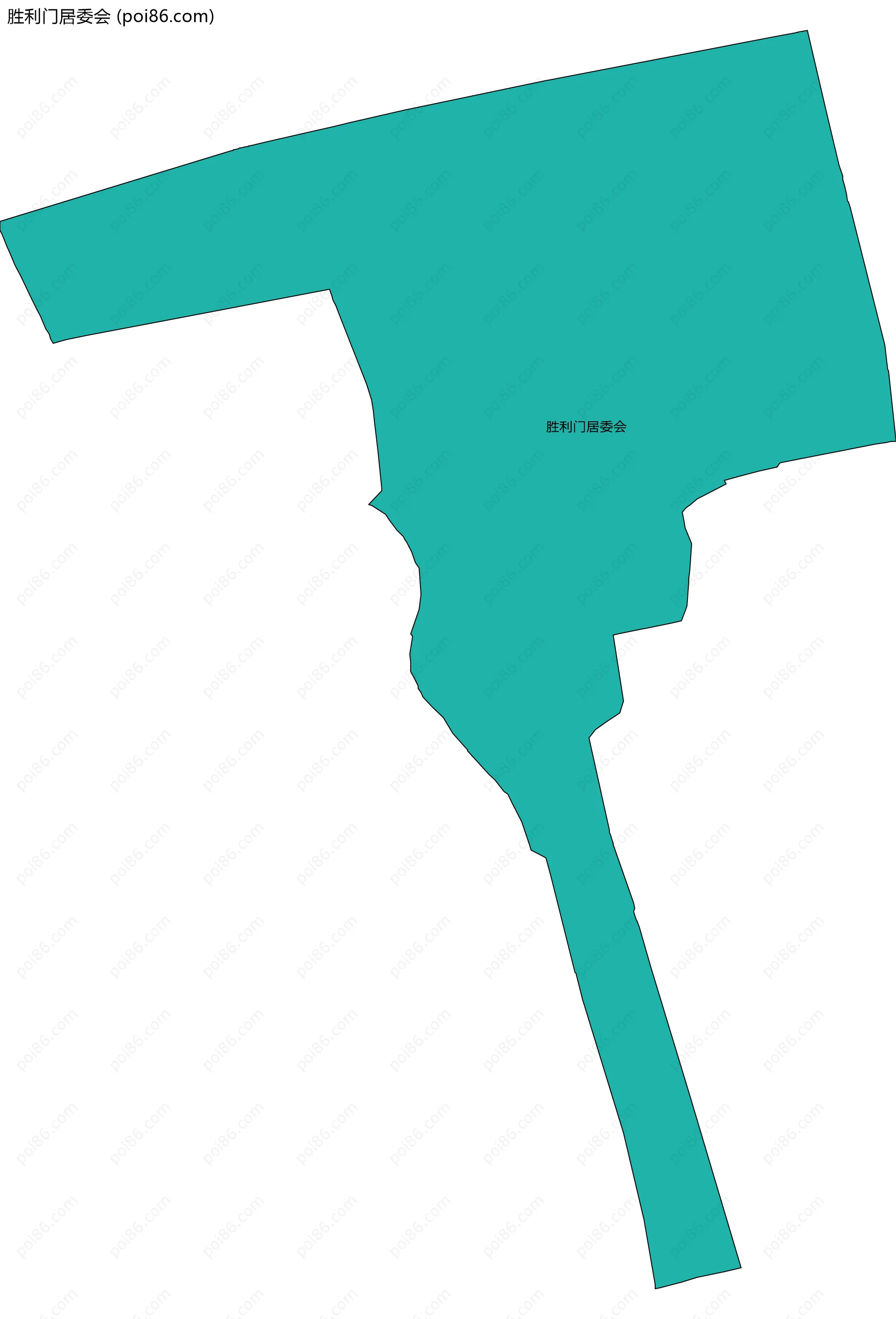 胜利门居委会边界地图