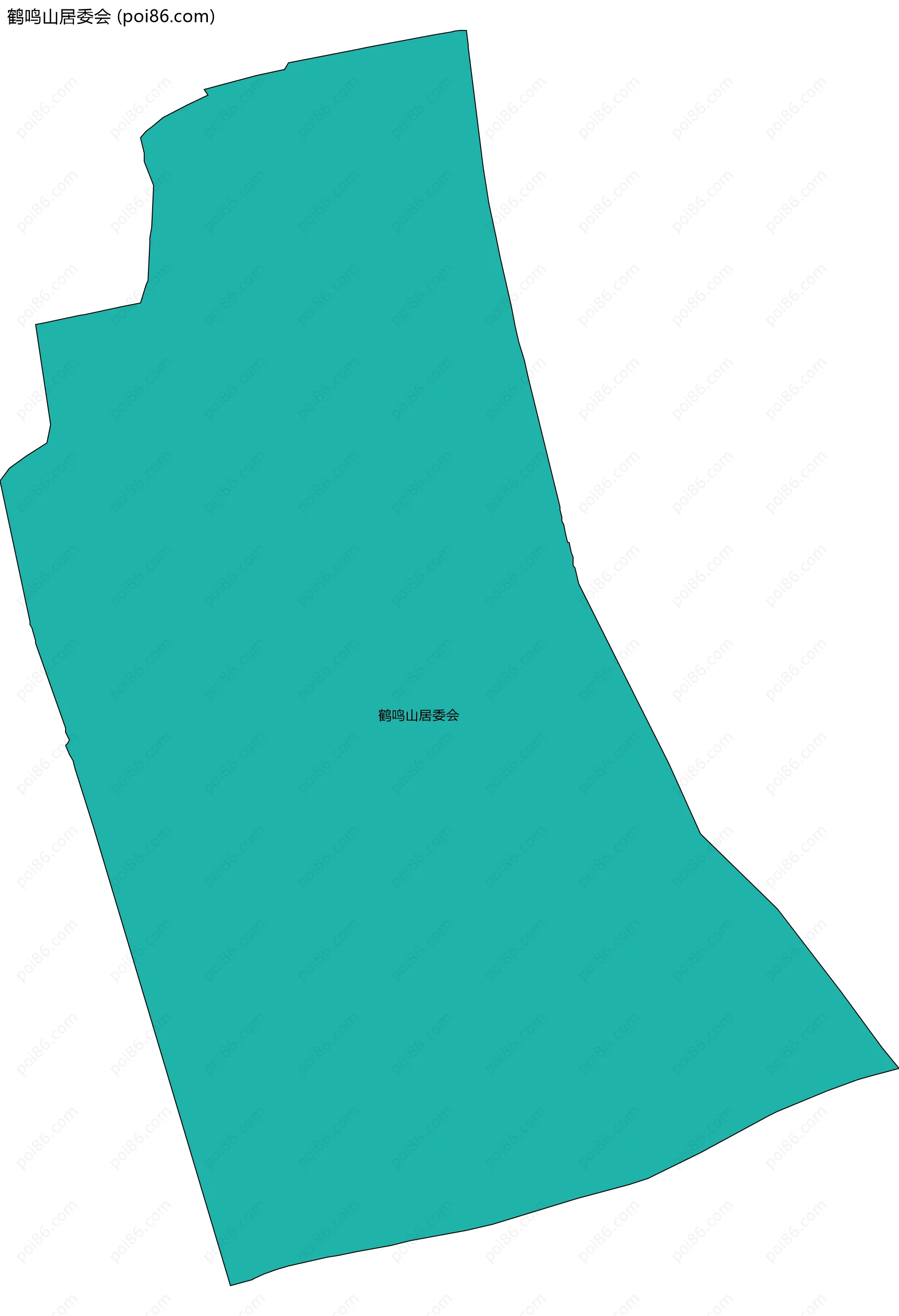 鹤鸣山居委会边界地图