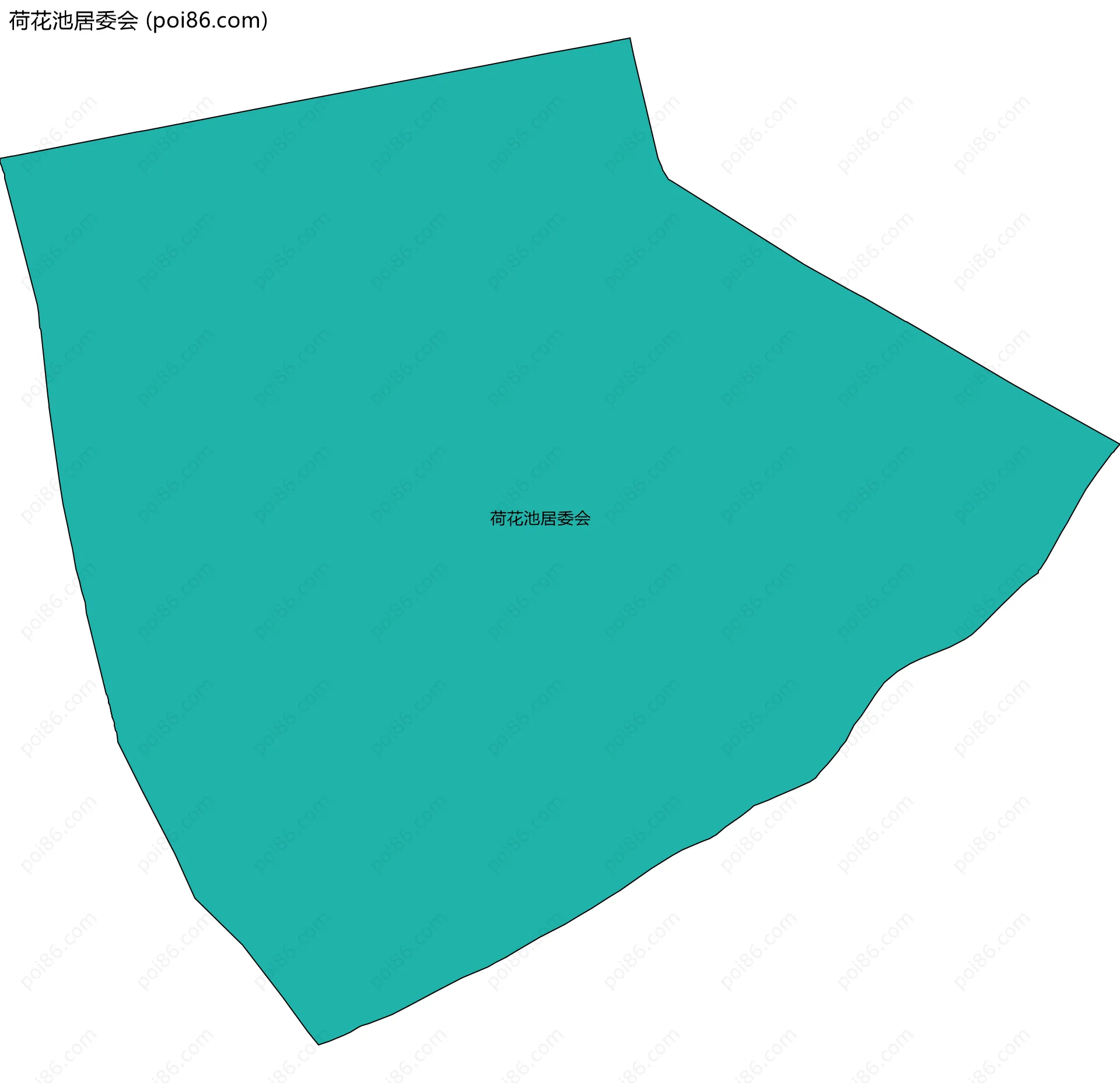 荷花池居委会边界地图
