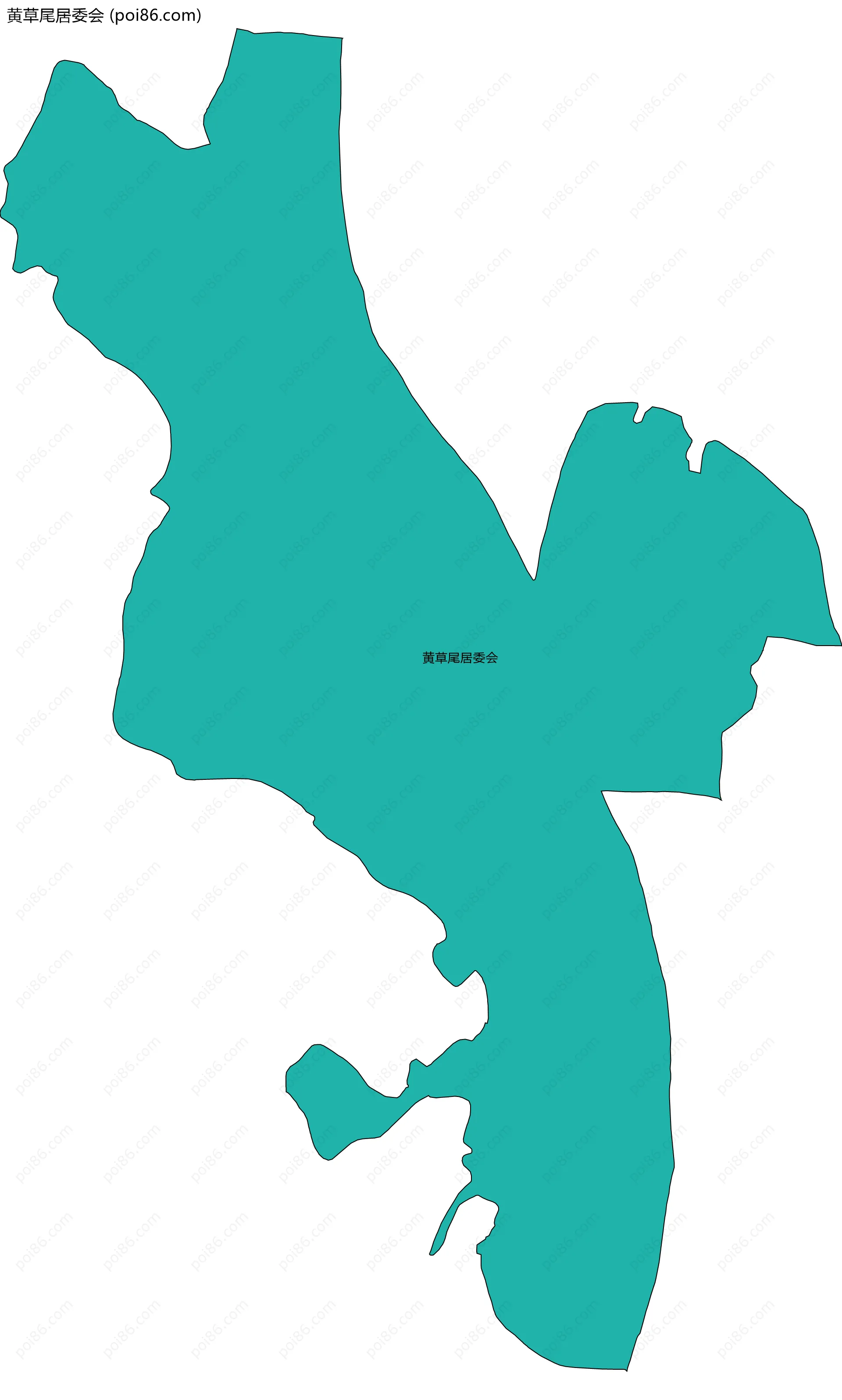 黄草尾居委会边界地图