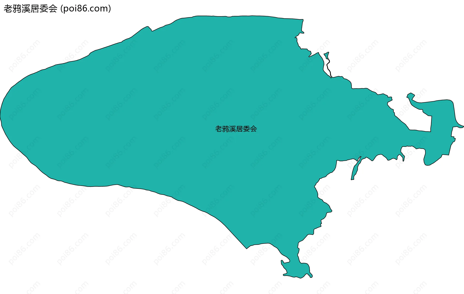 老鸦溪居委会边界地图