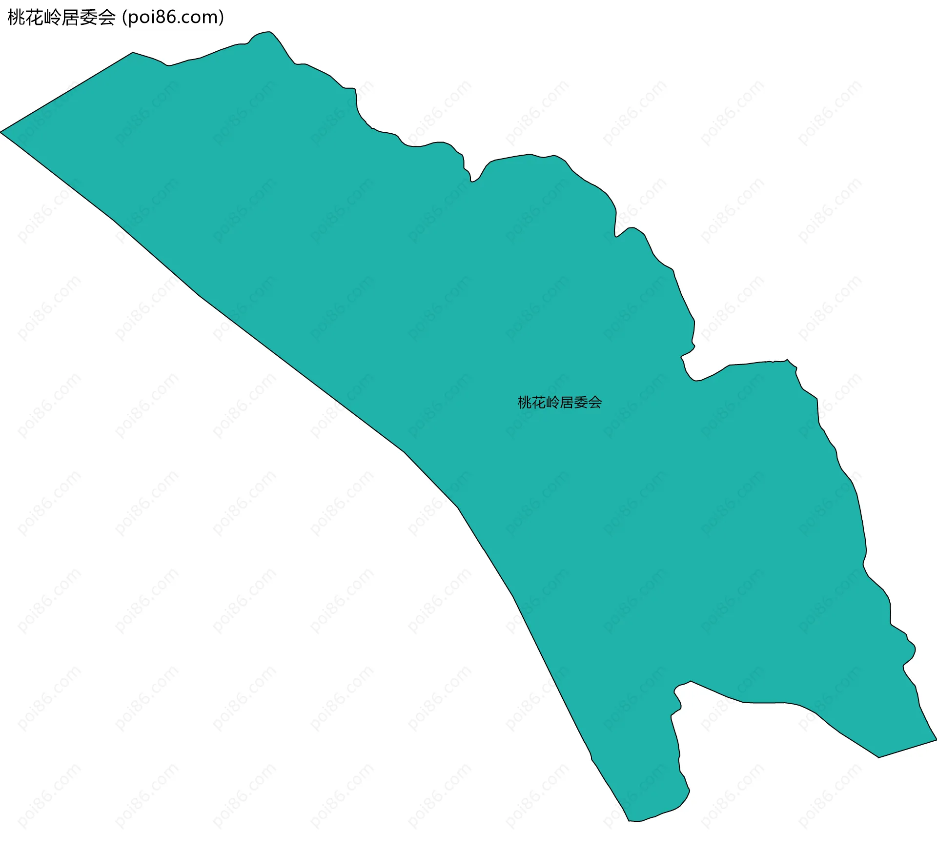 桃花岭居委会边界地图