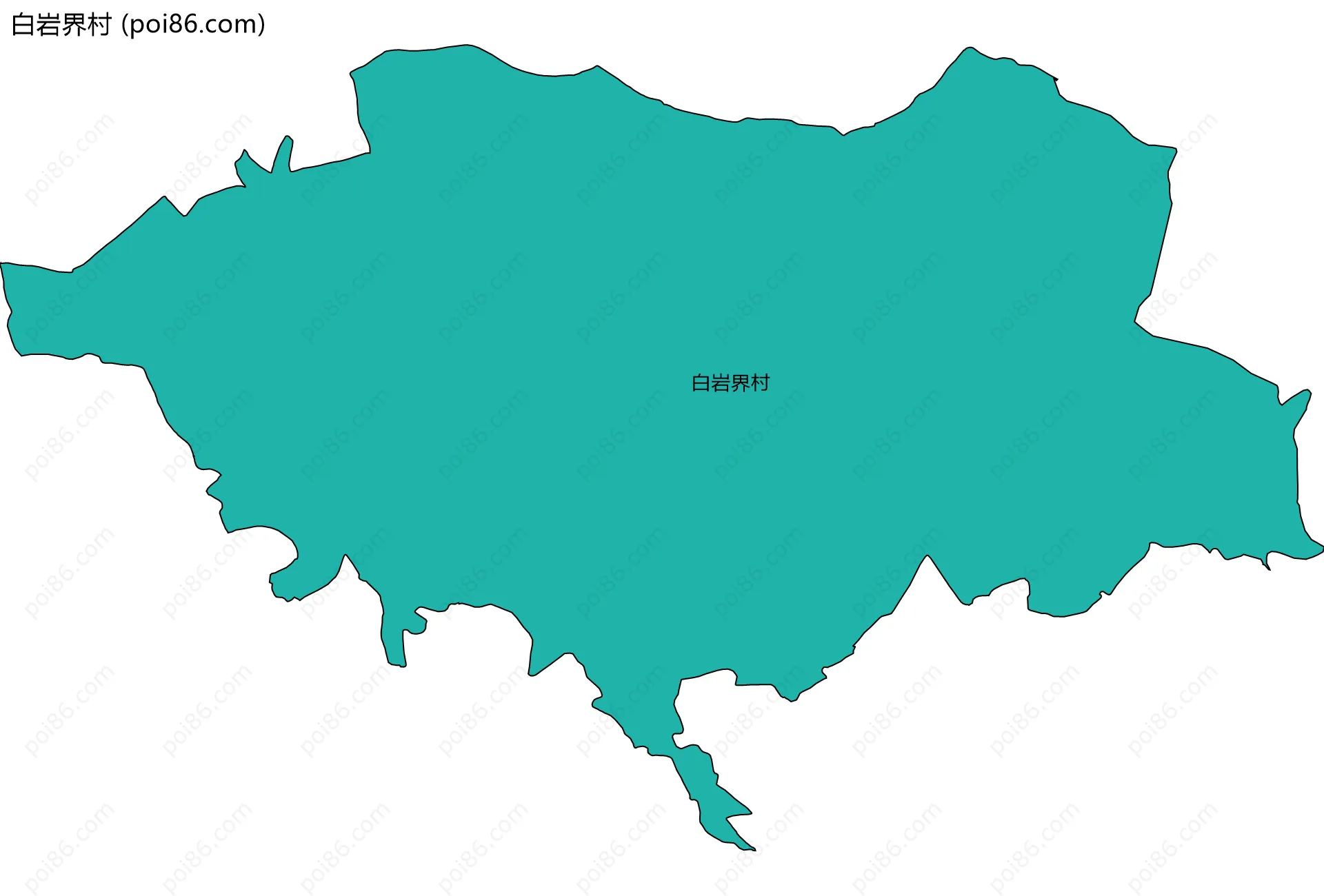 白岩界村边界地图