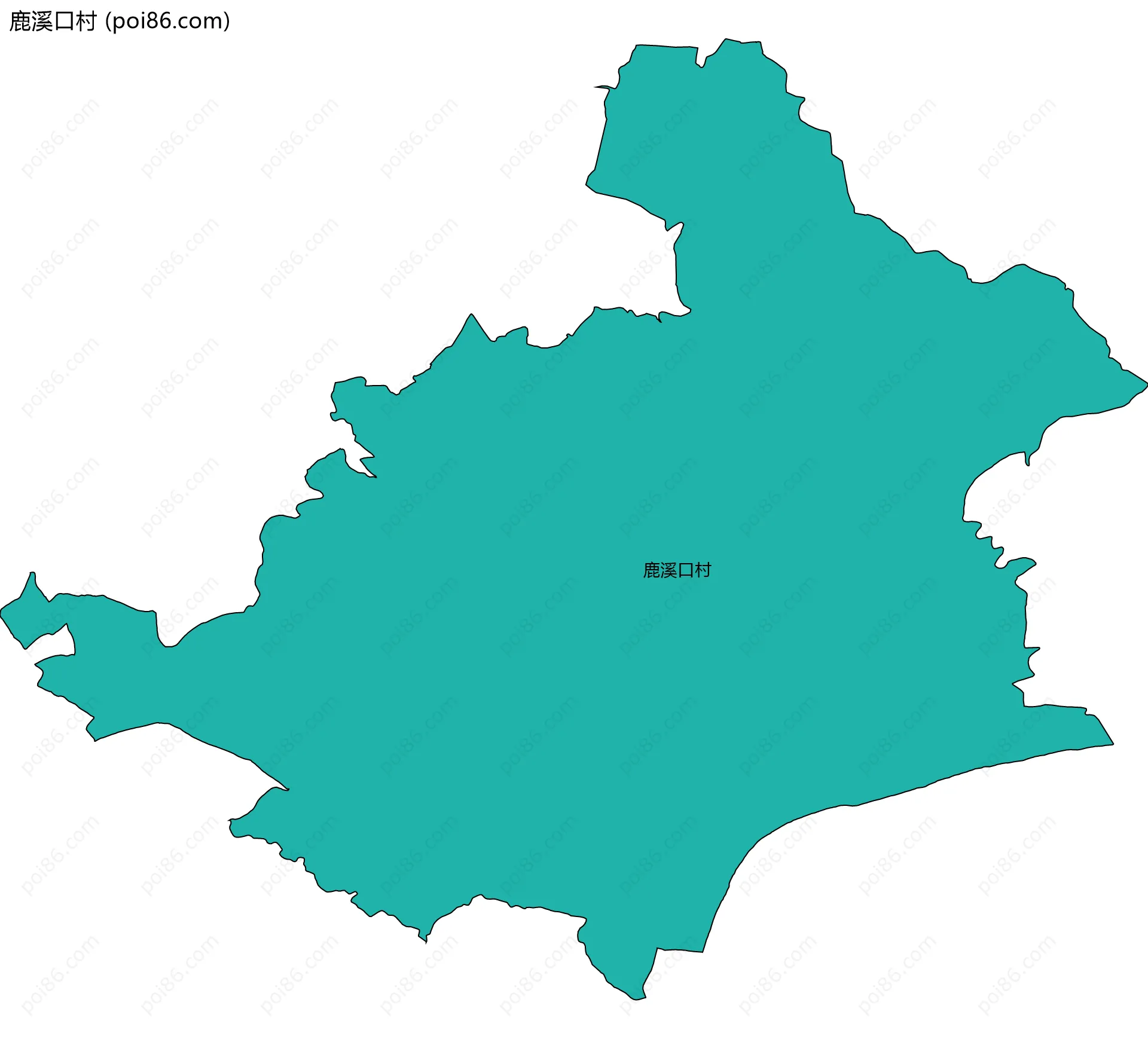 鹿溪口村边界地图