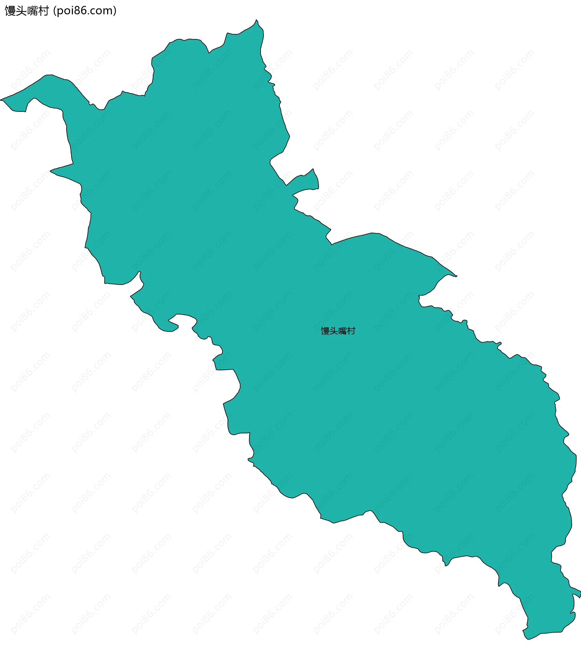 馒头嘴村边界地图