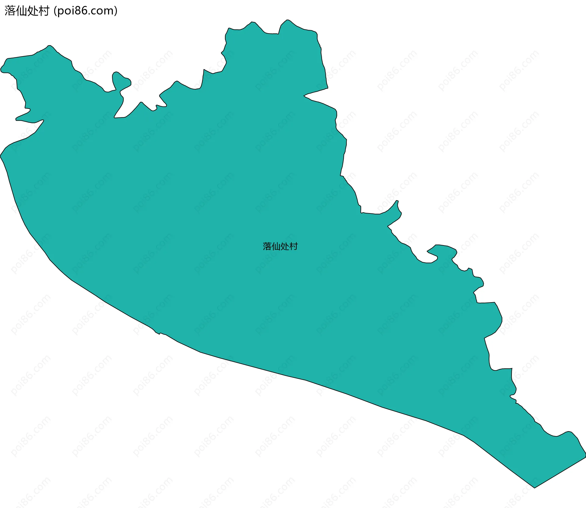落仙处村边界地图