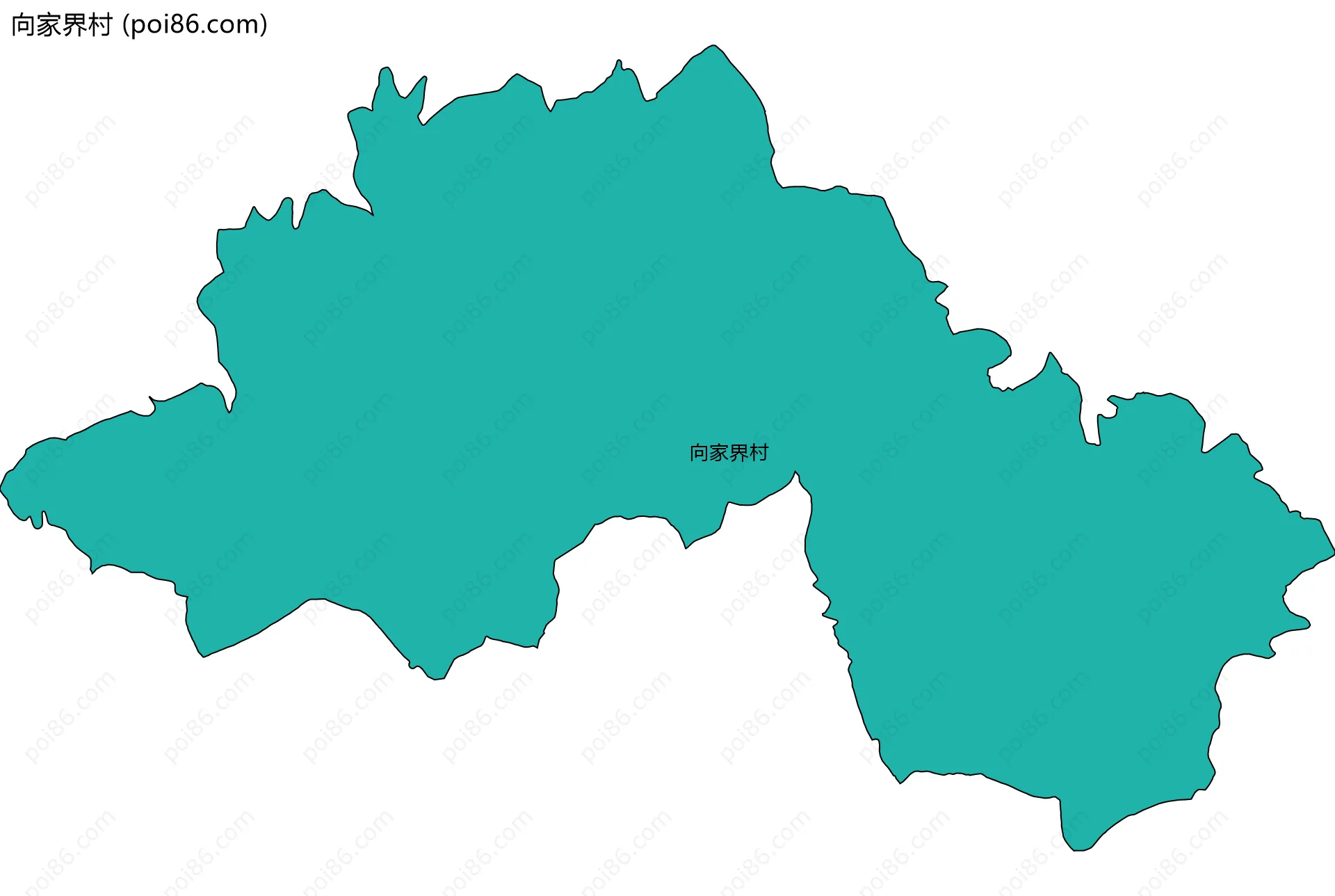 向家界村边界地图