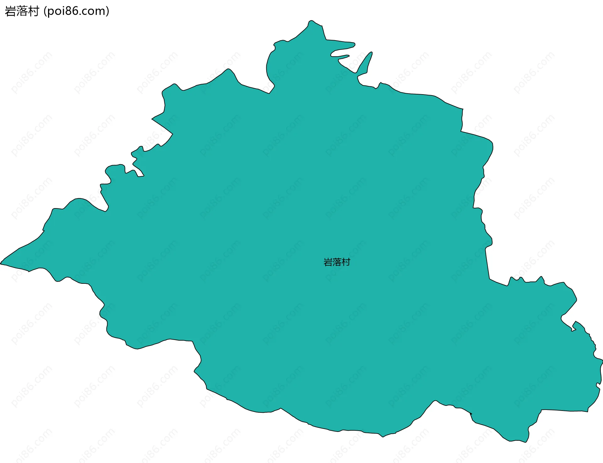岩落村边界地图