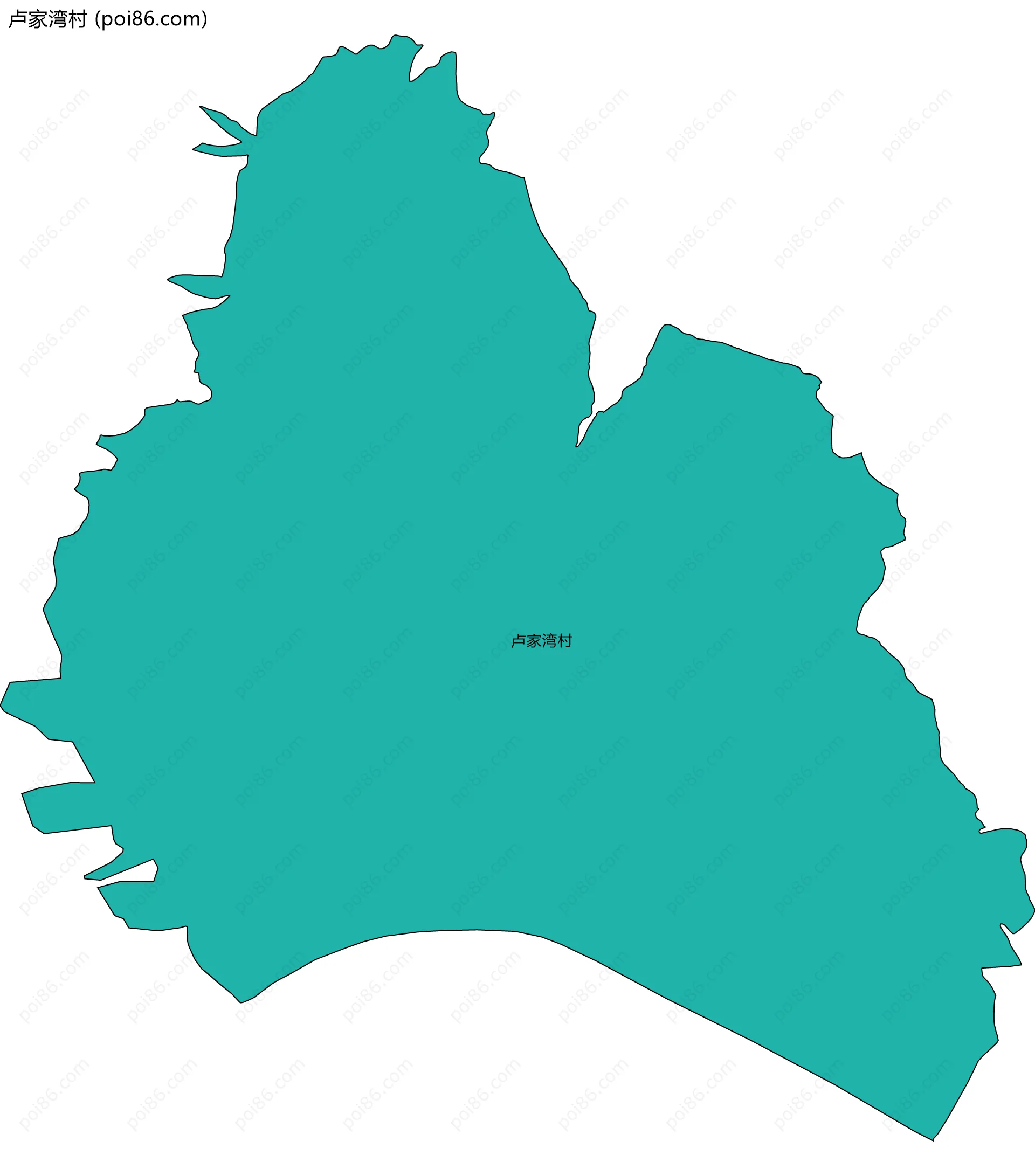 卢家湾村边界地图