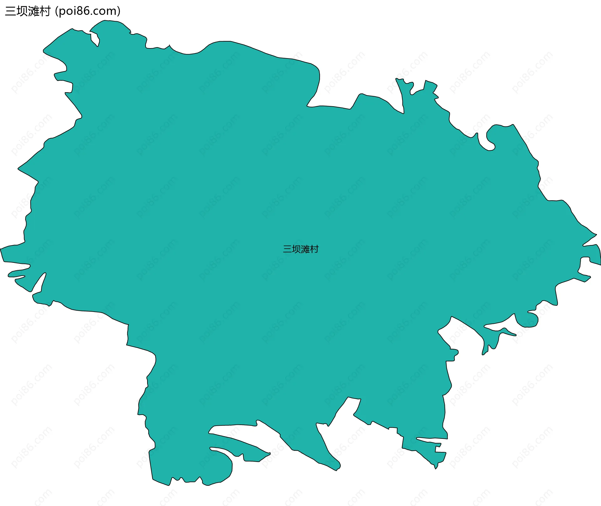 三坝滩村边界地图
