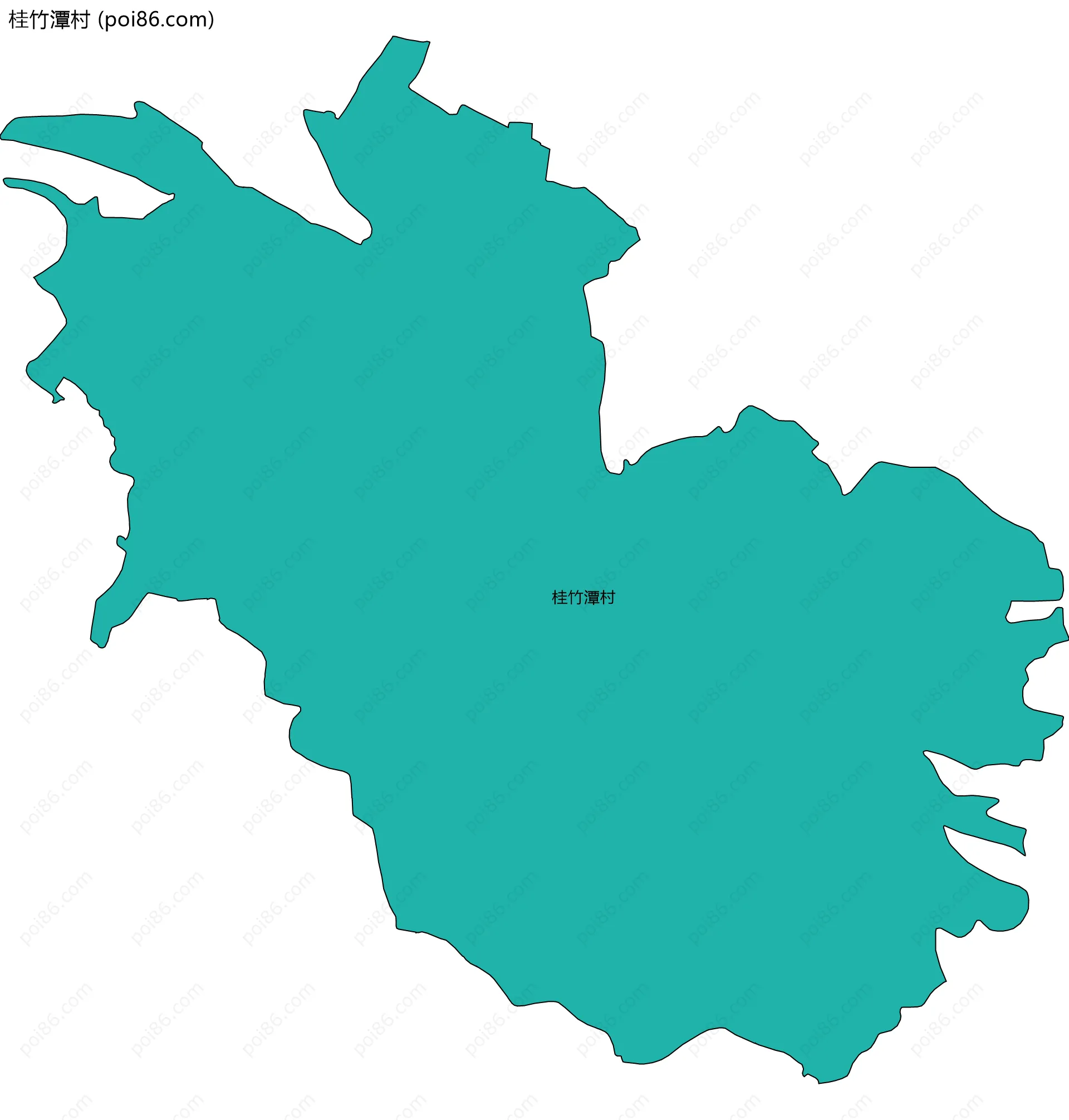 桂竹潭村边界地图