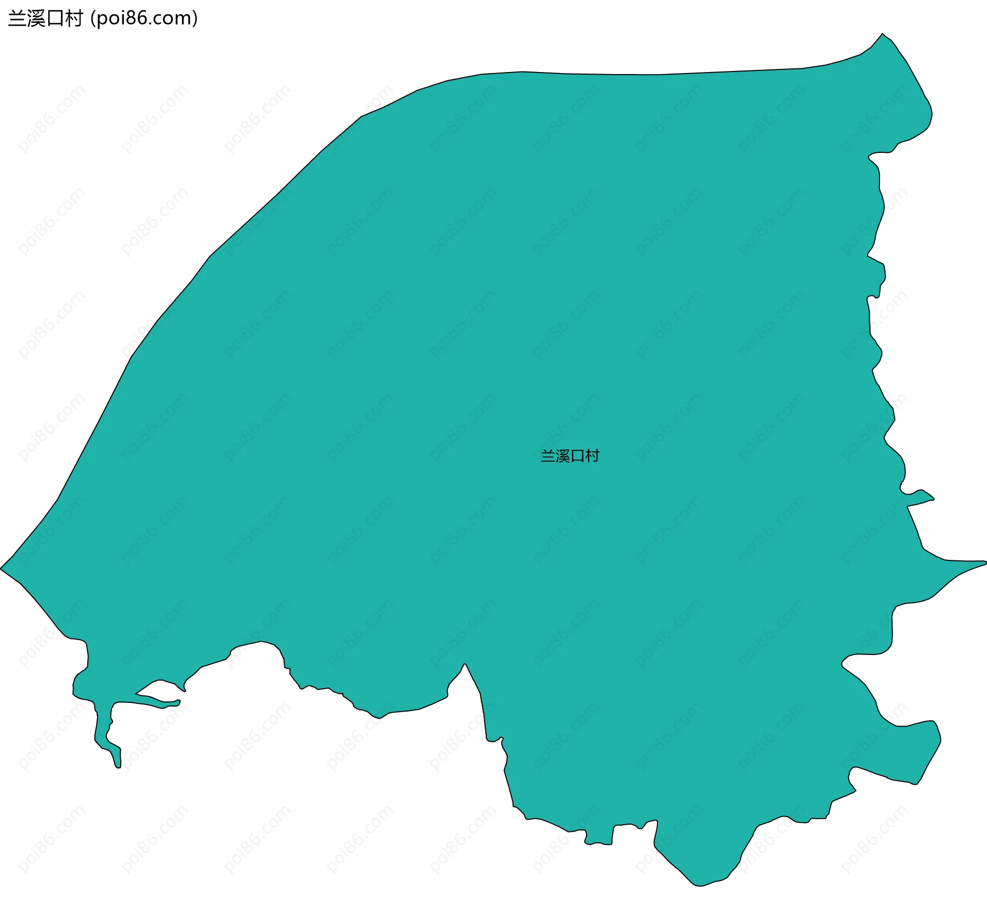 兰溪口村边界地图