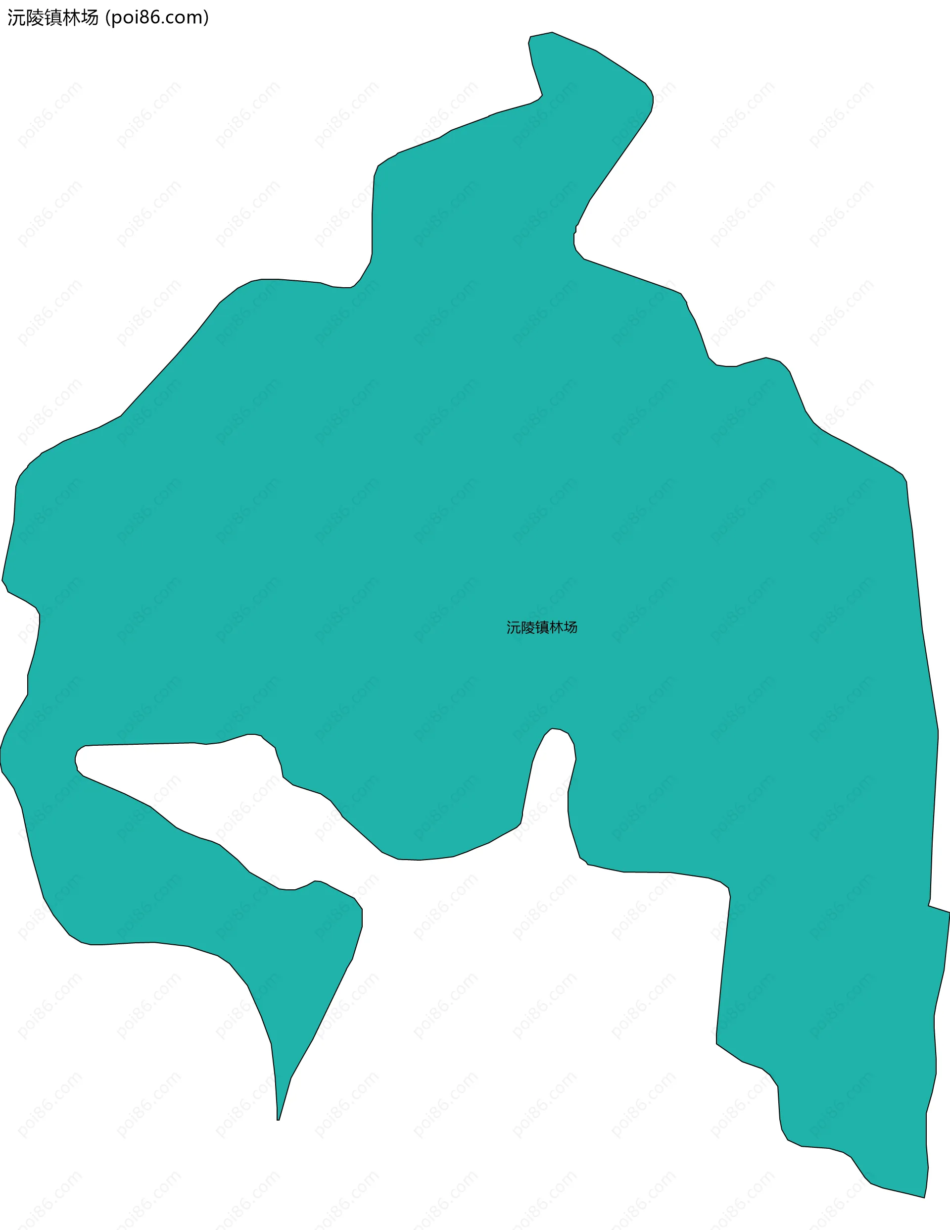 沅陵镇林场边界地图