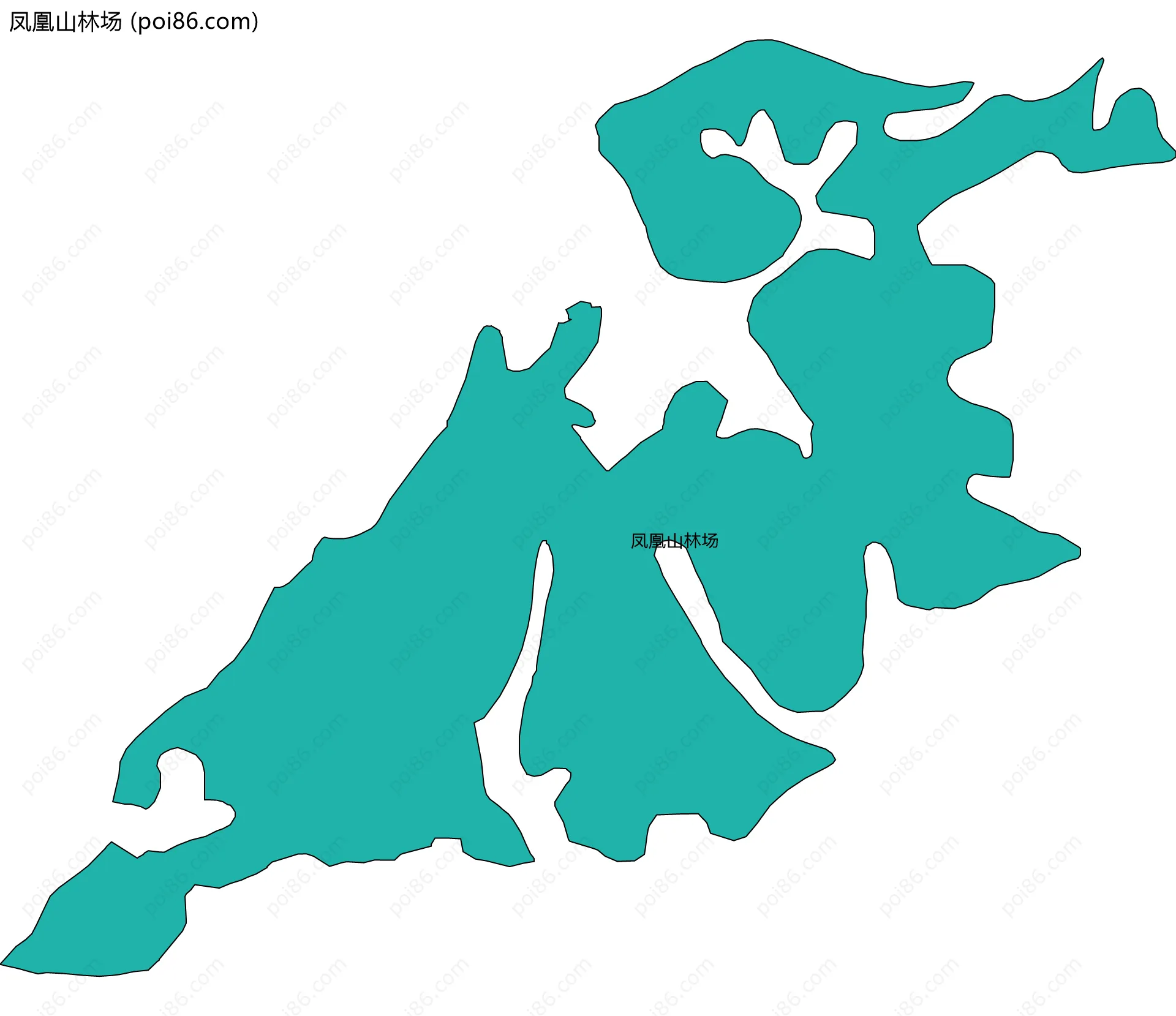 凤凰山林场边界地图