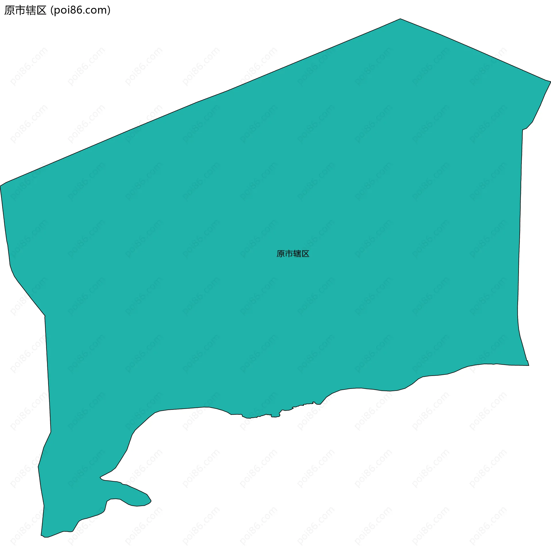 原市辖区边界地图