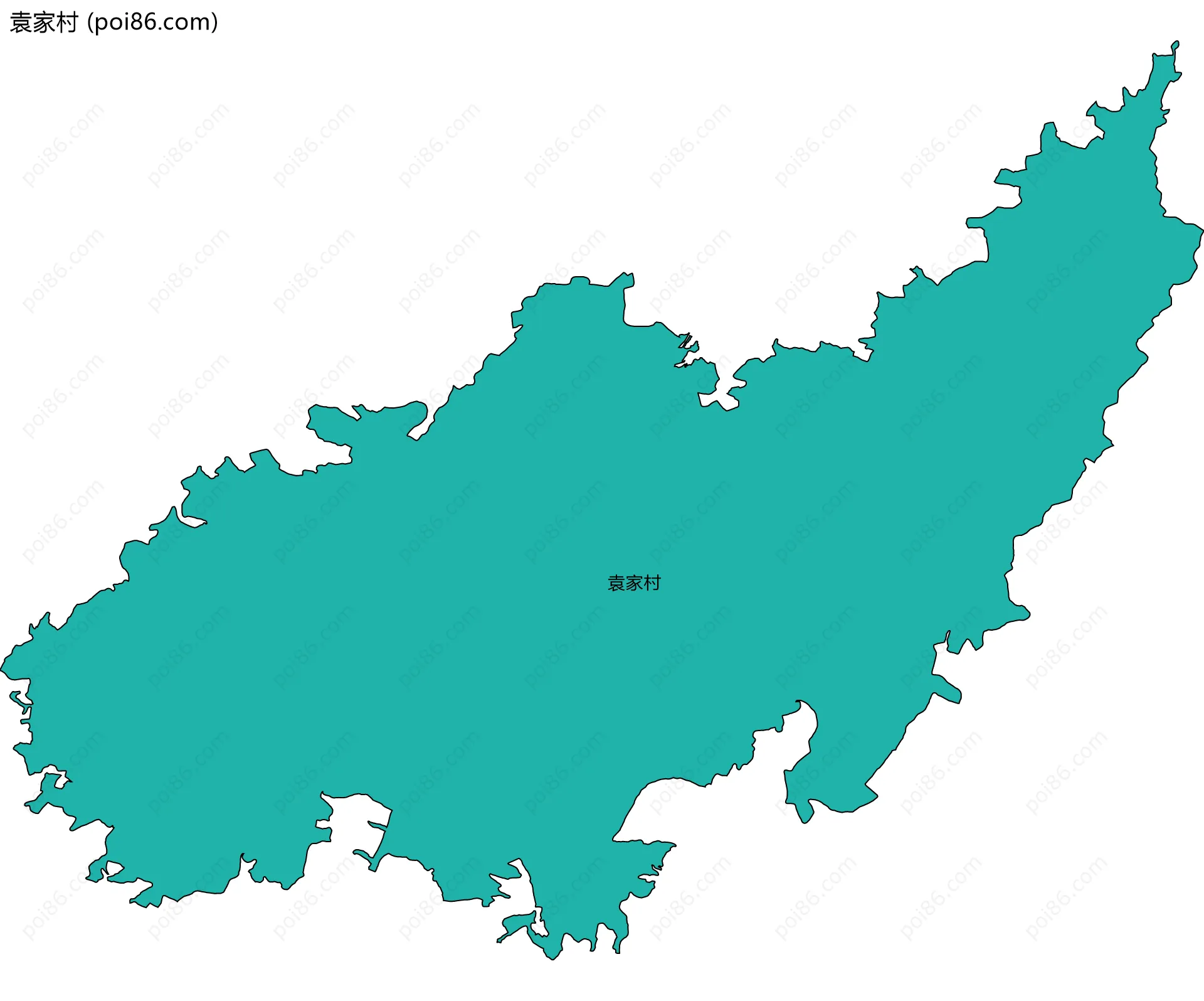 袁家村边界地图