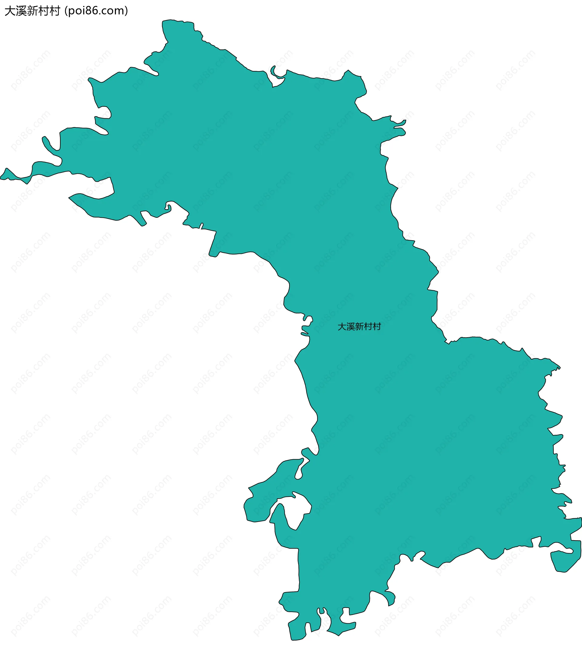 大溪新村村边界地图