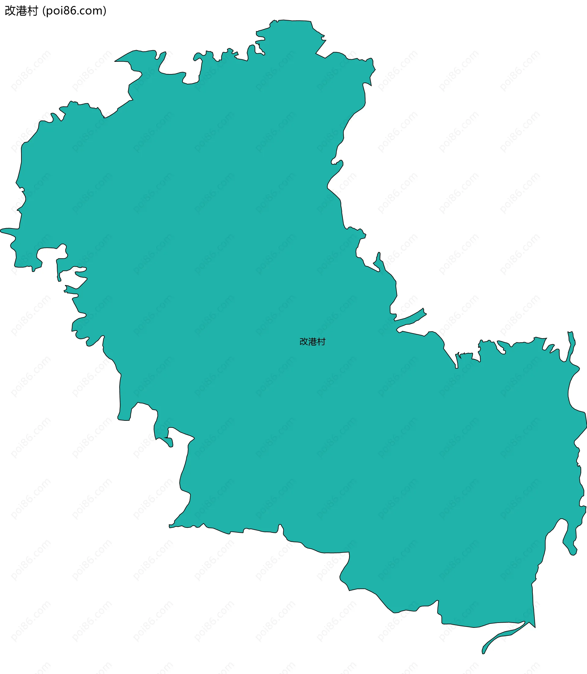 改港村边界地图