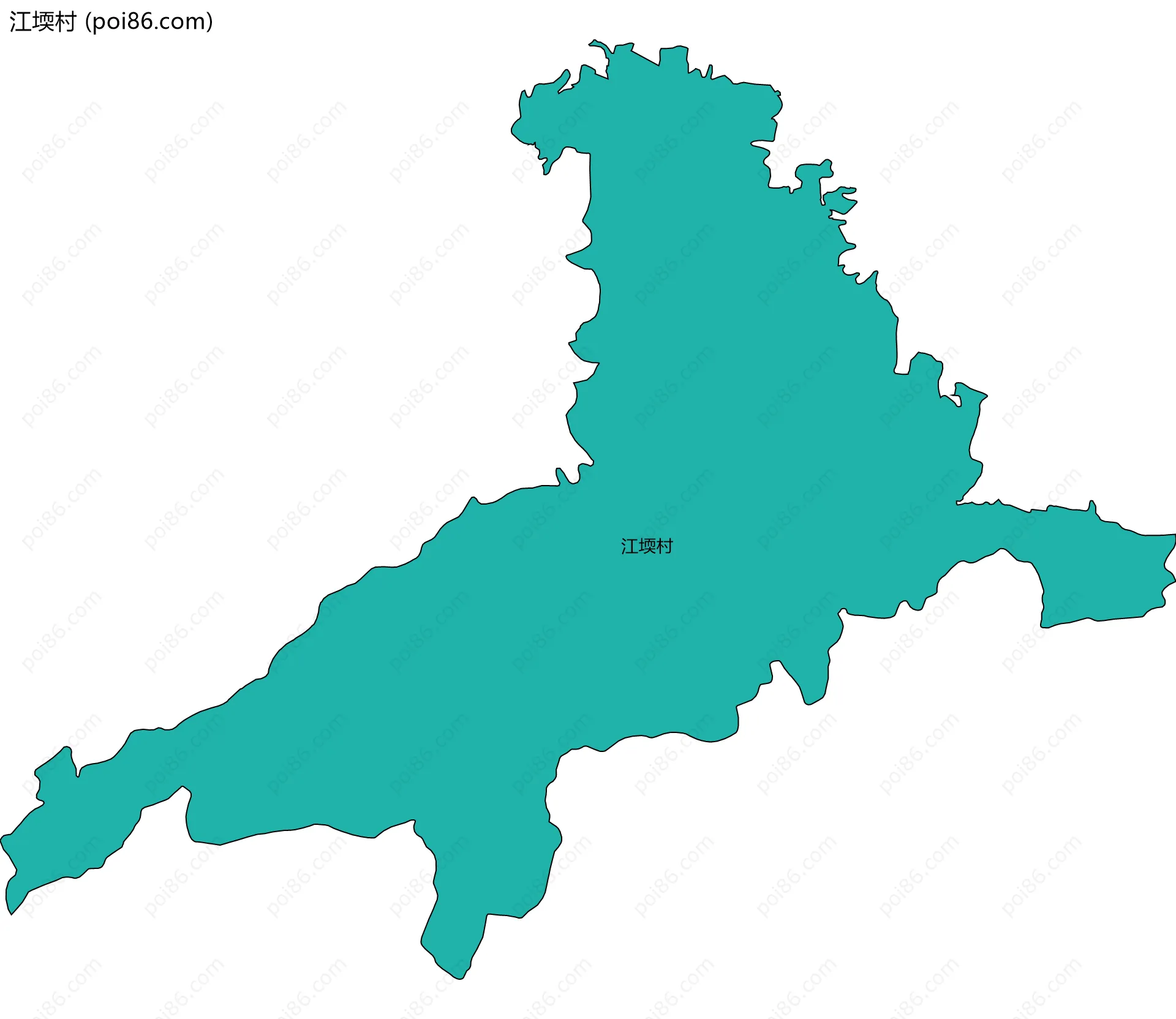 江堧村边界地图