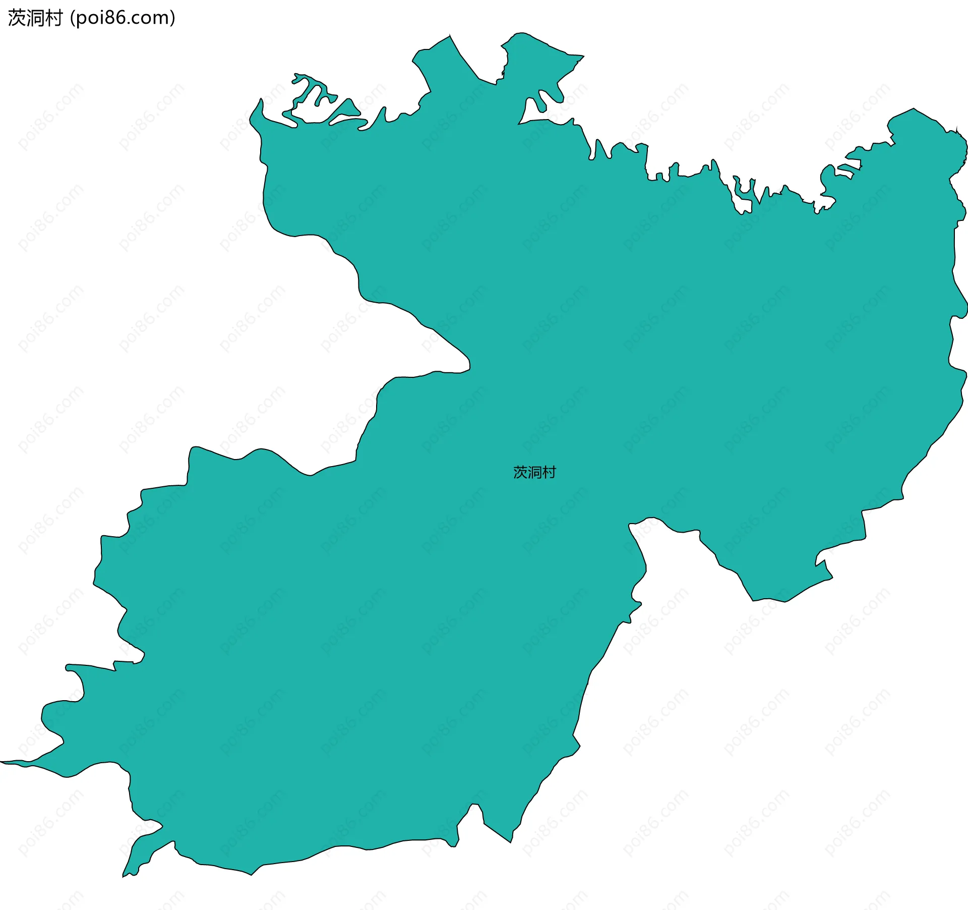 茨洞村边界地图