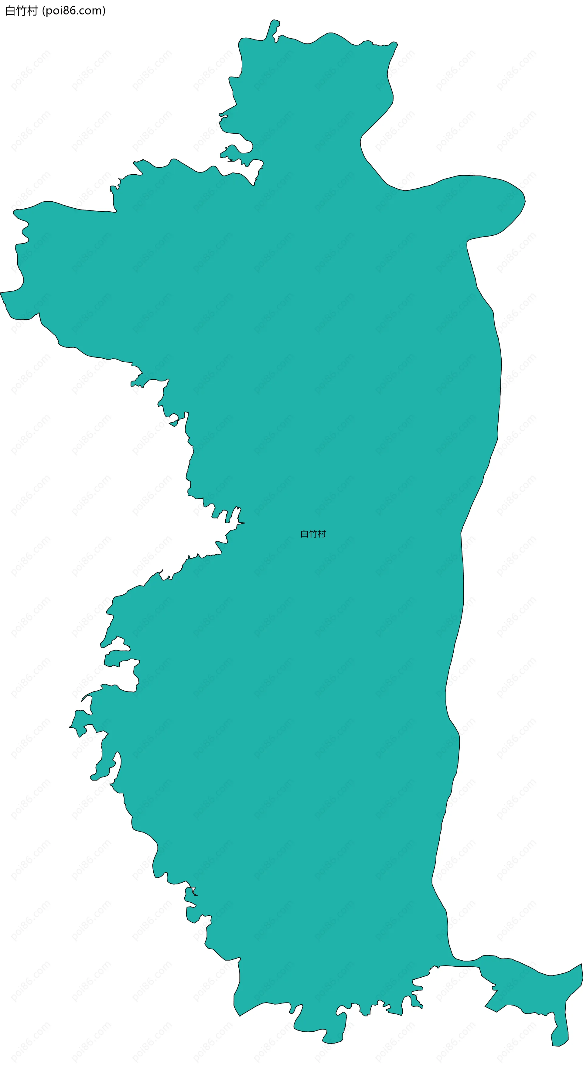 白竹村边界地图