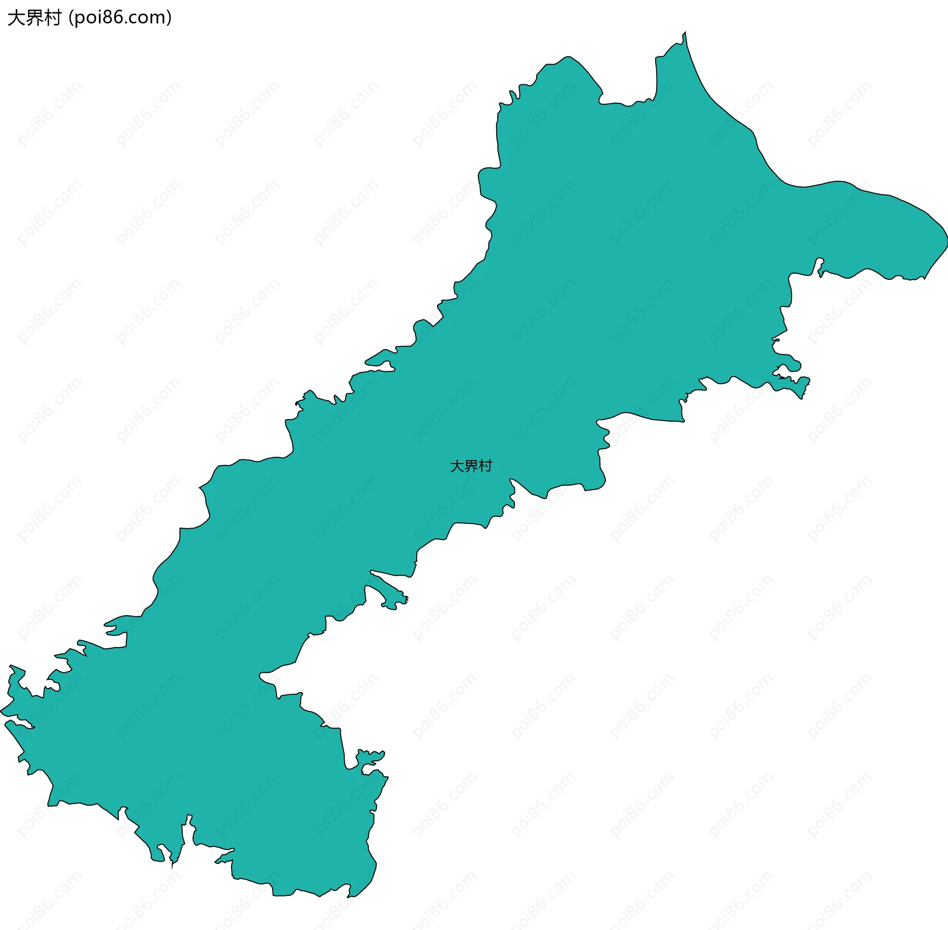 大界村边界地图