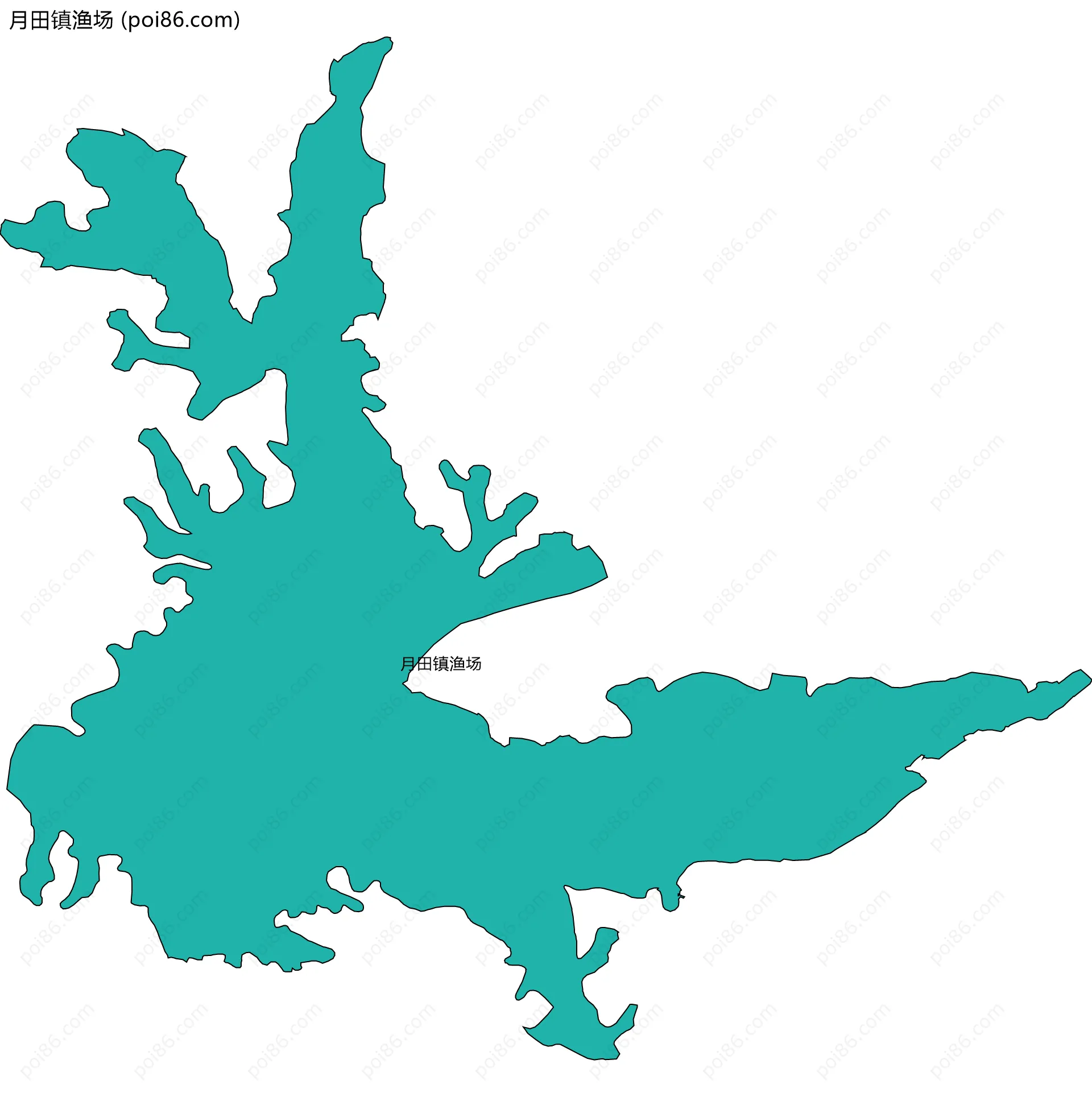 月田镇渔场边界地图