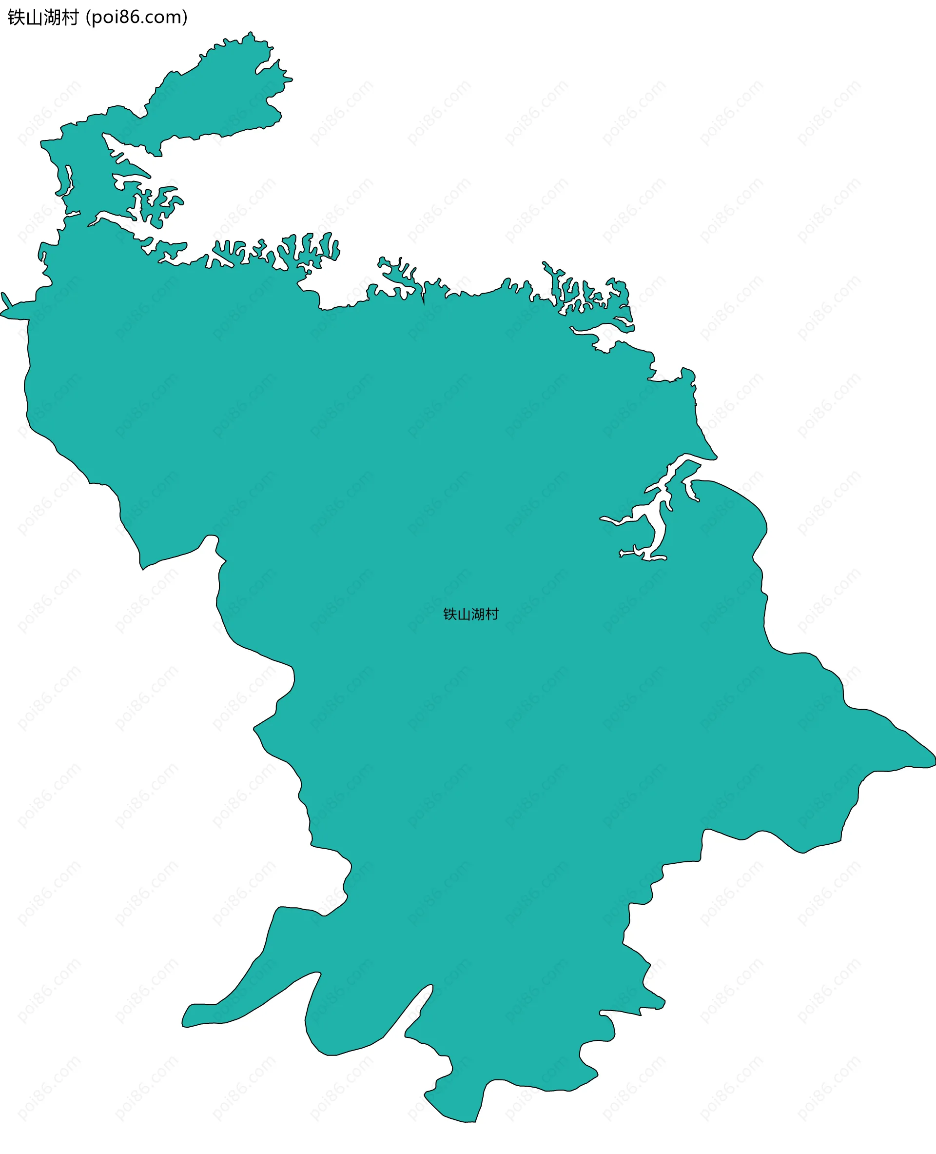 铁山湖村边界地图