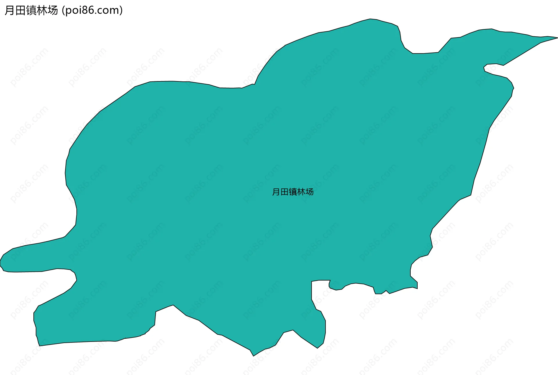 月田镇林场边界地图