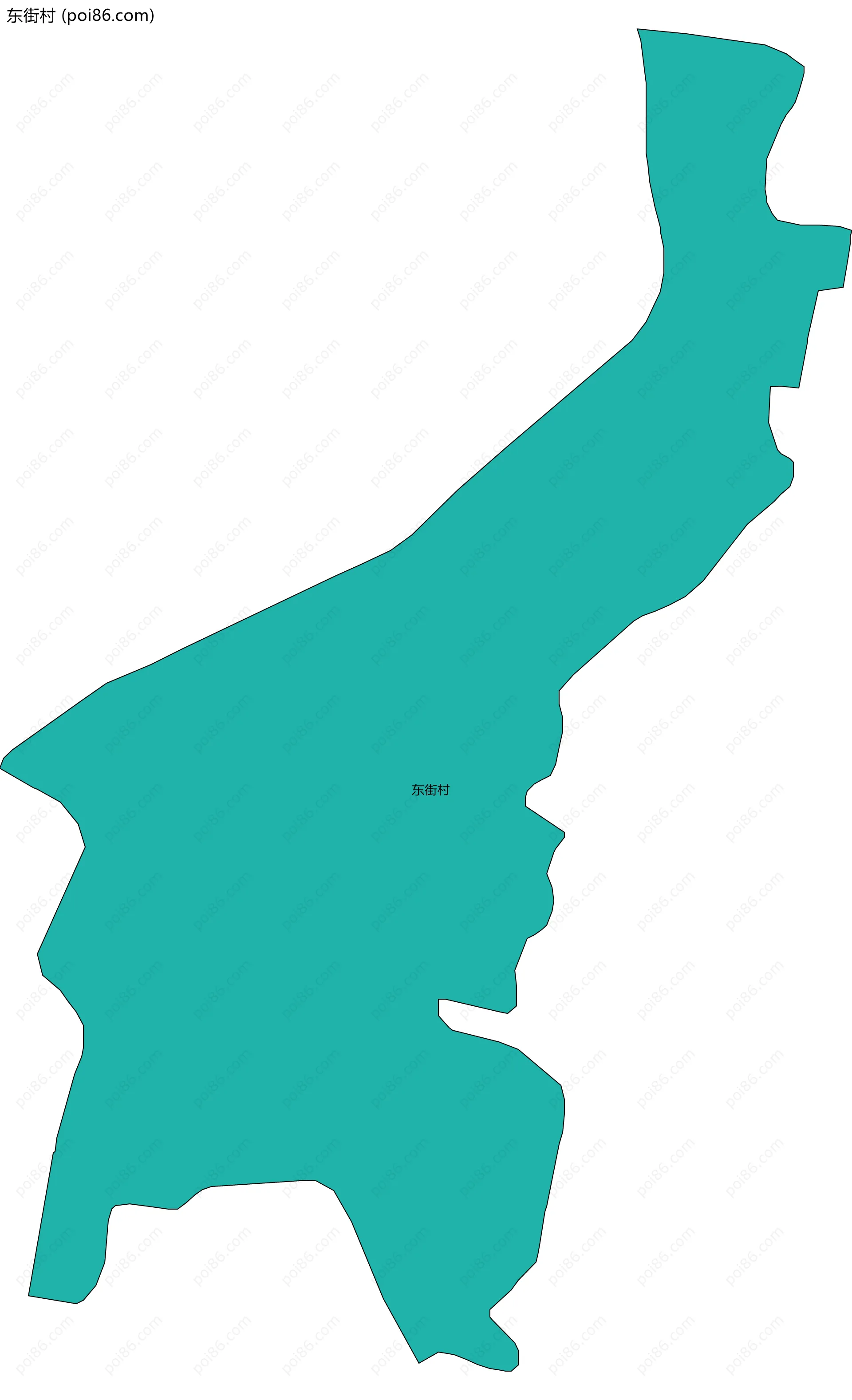 东街村边界地图