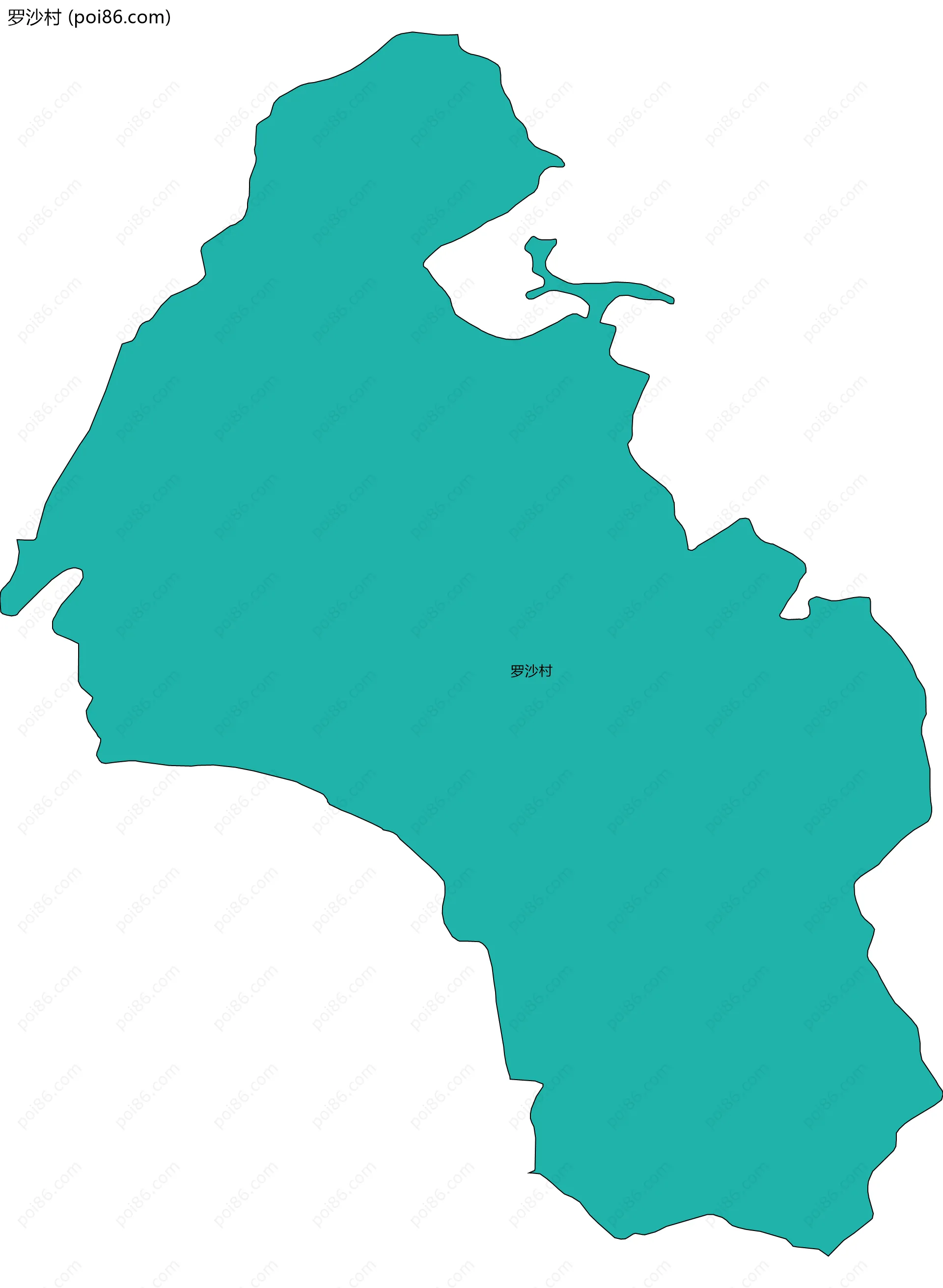 罗沙村边界地图