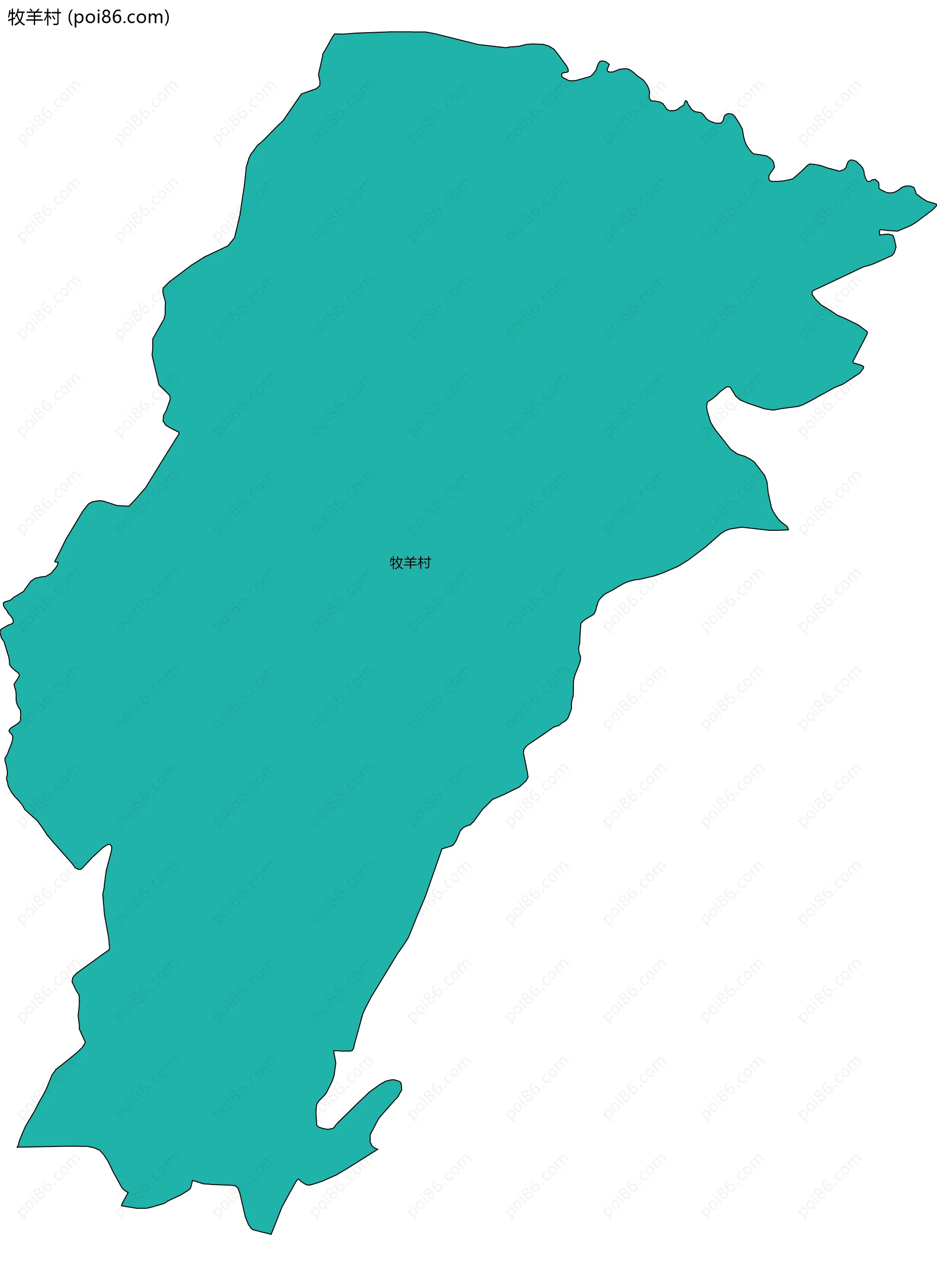 牧羊村边界地图