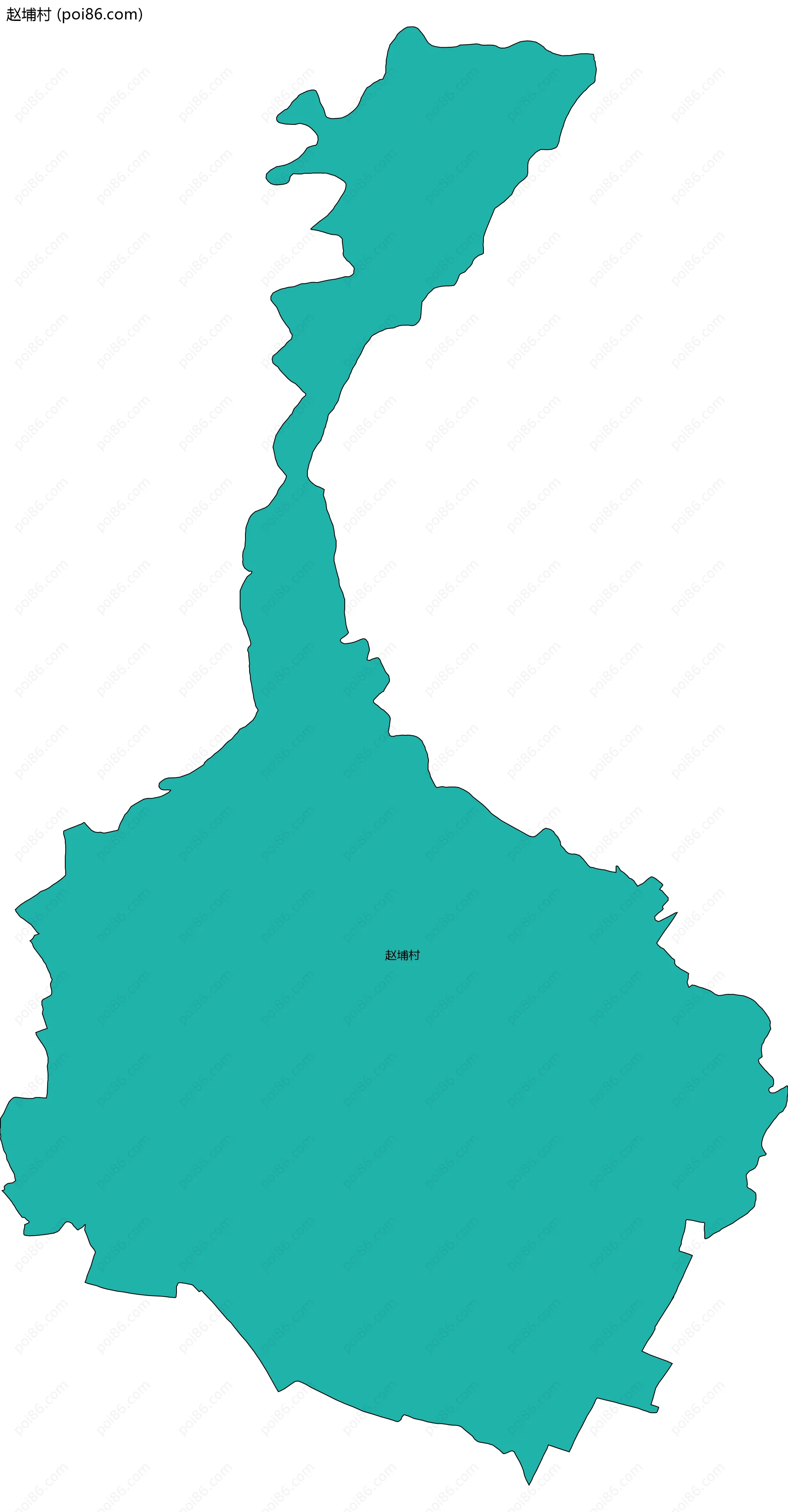 赵埔村边界地图